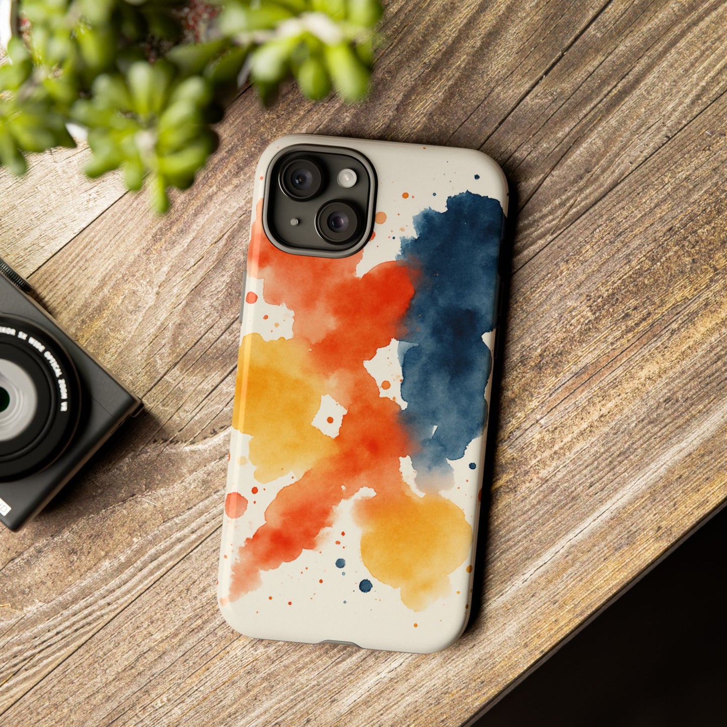 Watercolor Phone Case - Abstract Design, Tough Cases for Men & Women, Stylish Gift, Artistic Accessory for All Occasions