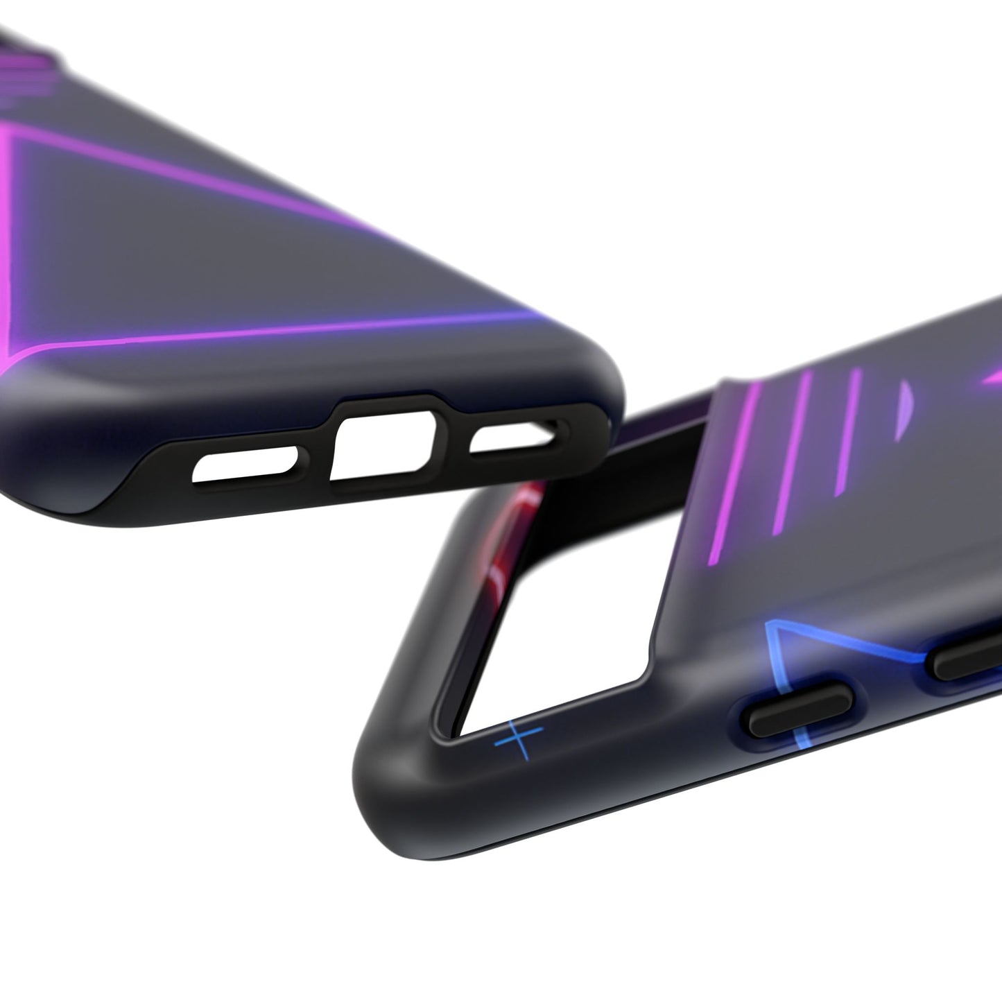 Retro Neon Phone Case, Tough Cases for iPhone, 80s Aesthetic Phone Cover, Abstract Neon Design, Gift for Tech Lovers