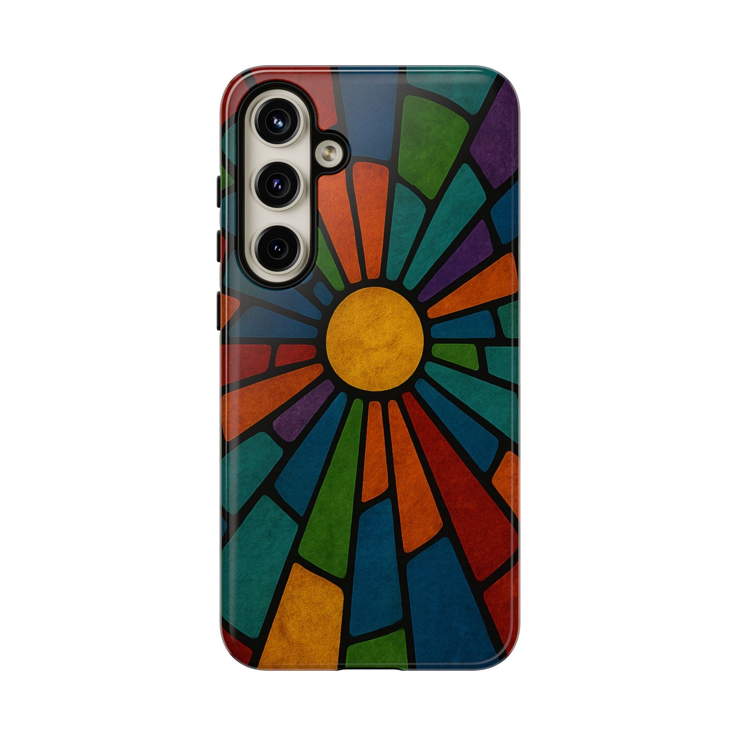Colorful Stained Glass Phone Case, Tough Cases, Artistic Phone Cover, Vibrant Mobile Accessory, Unique Gift for Art Lovers