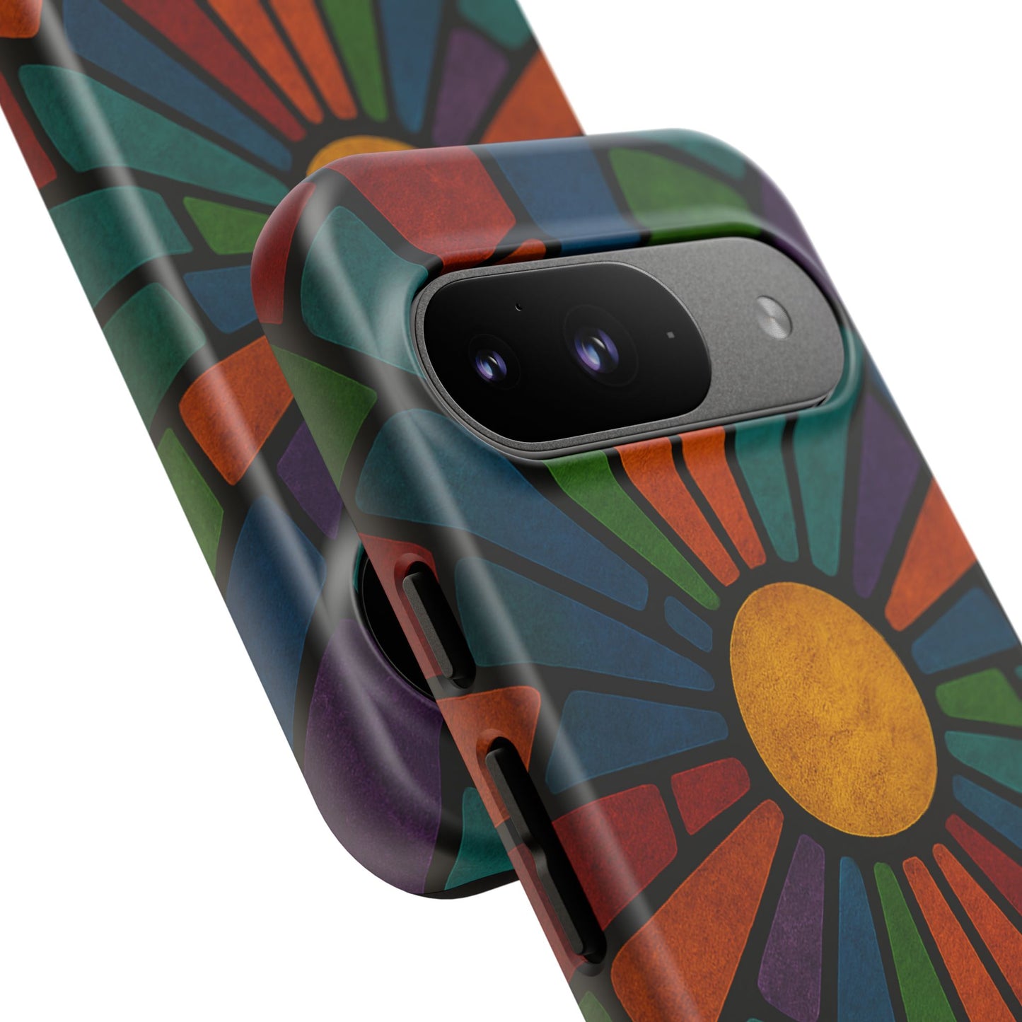 Colorful Stained Glass Phone Case, Tough Cases, Artistic Phone Cover, Vibrant Mobile Accessory, Unique Gift for Art Lovers