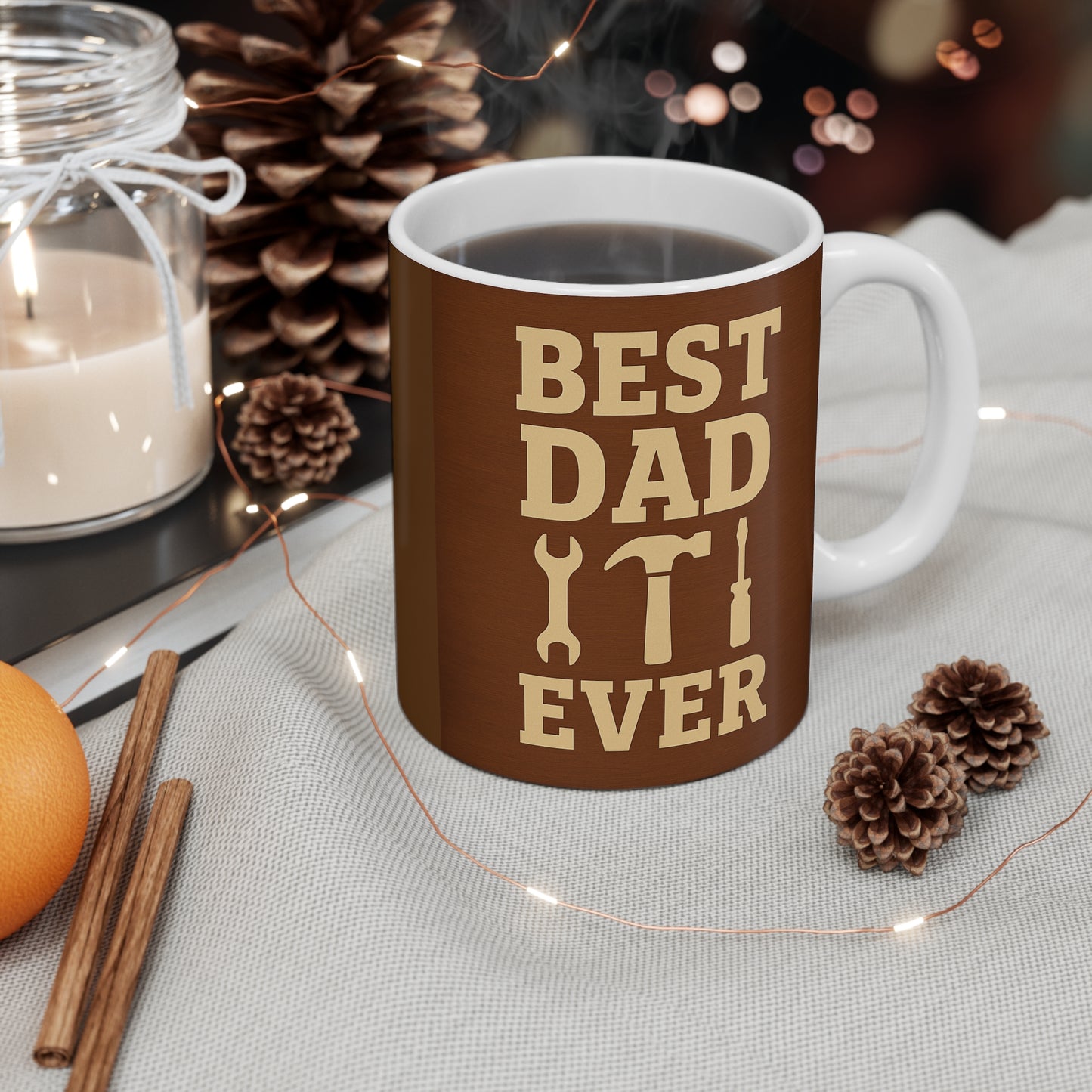 Best Dad Ever Mug - Perfect Gift for Father's Day, Coffee Lovers, Birthday, DIY Enthusiasts, Home & Office Decor
