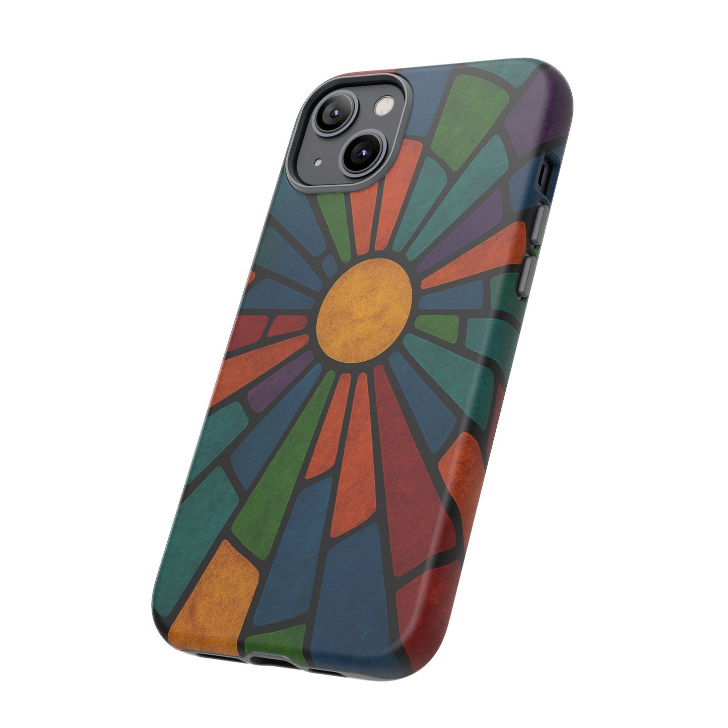 Colorful Stained Glass Phone Case, Tough Cases, Artistic Phone Cover, Vibrant Mobile Accessory, Unique Gift for Art Lovers