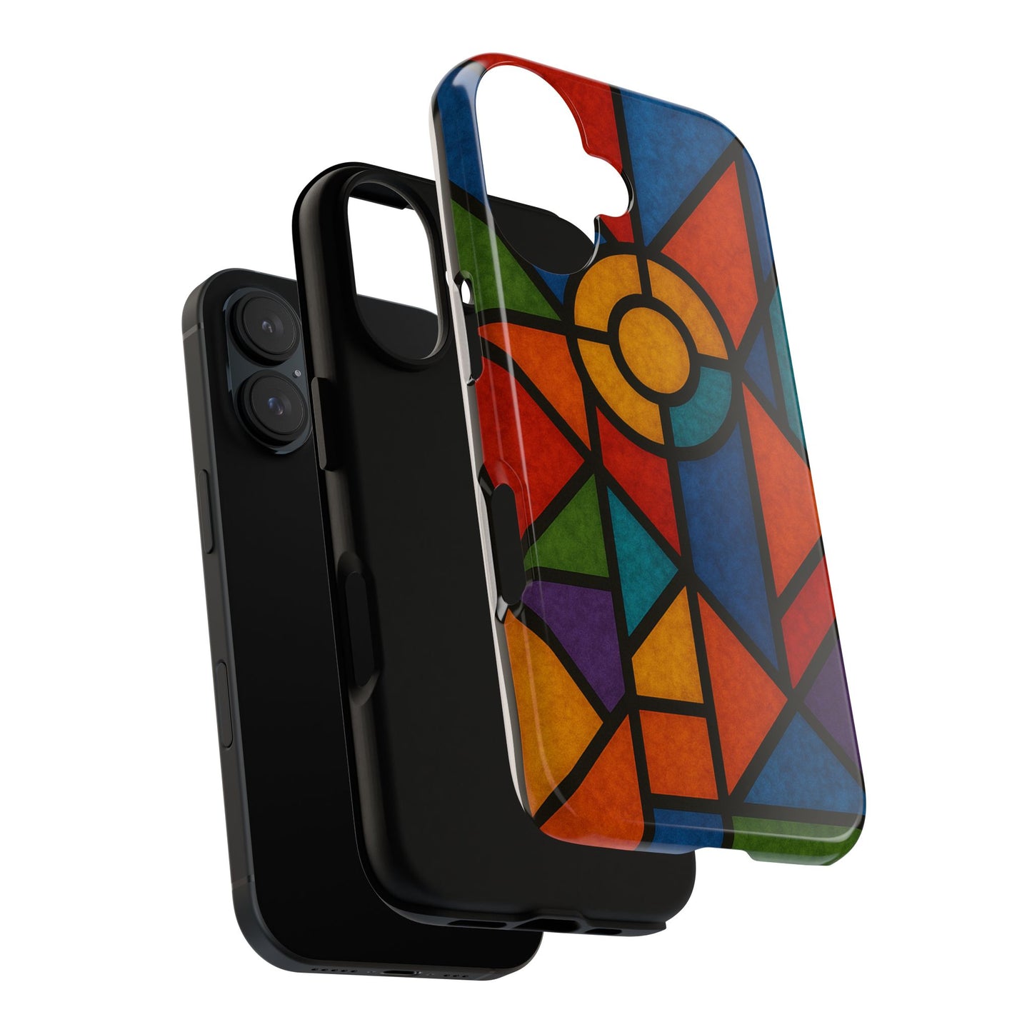 Colorful Stained Glass Phone Case, Artistic Phone Cover, Vibrant Protective Case, Unique Gift for Art Lovers, Stylish Smartphone Accessory