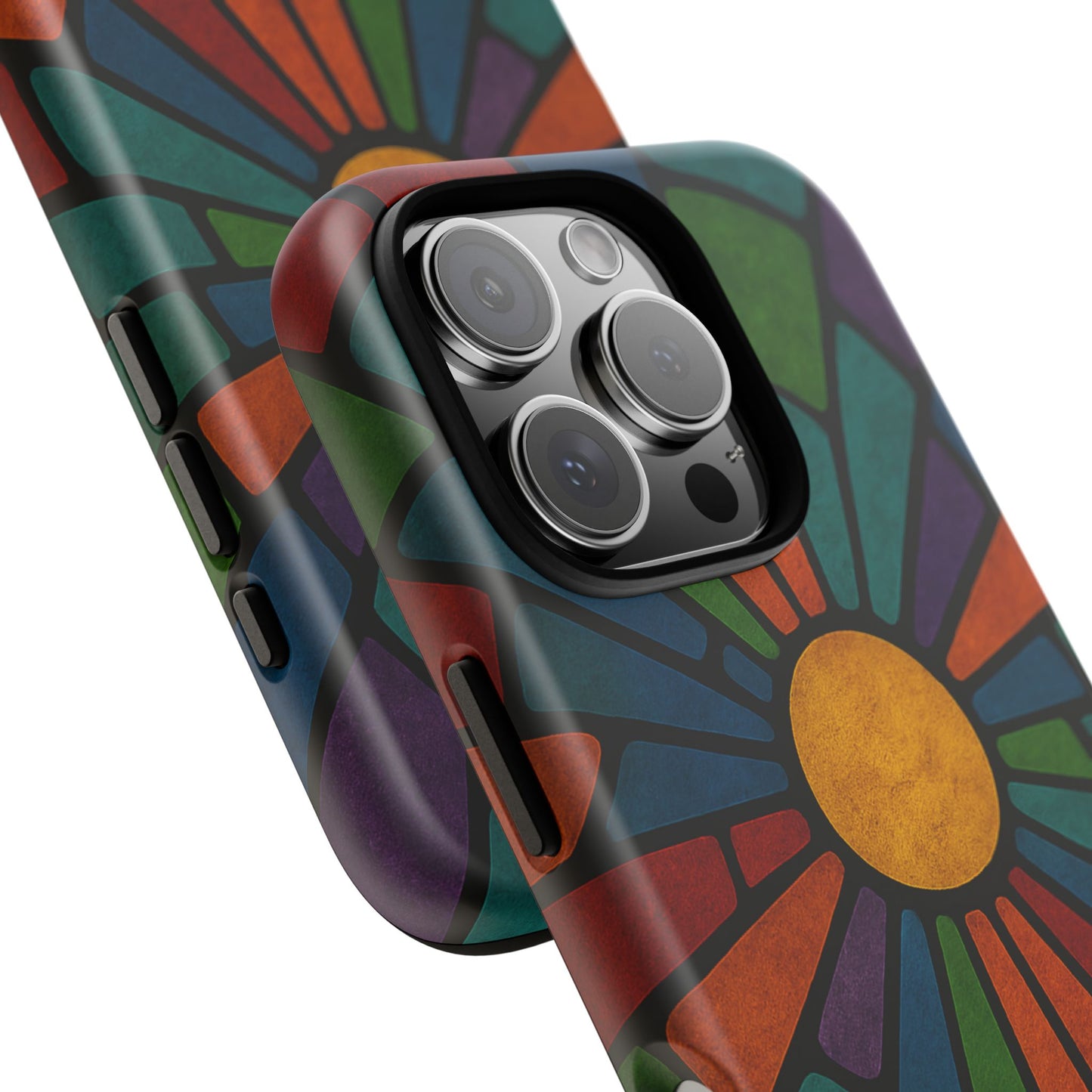 Colorful Stained Glass Phone Case, Tough Cases, Artistic Phone Cover, Vibrant Mobile Accessory, Unique Gift for Art Lovers