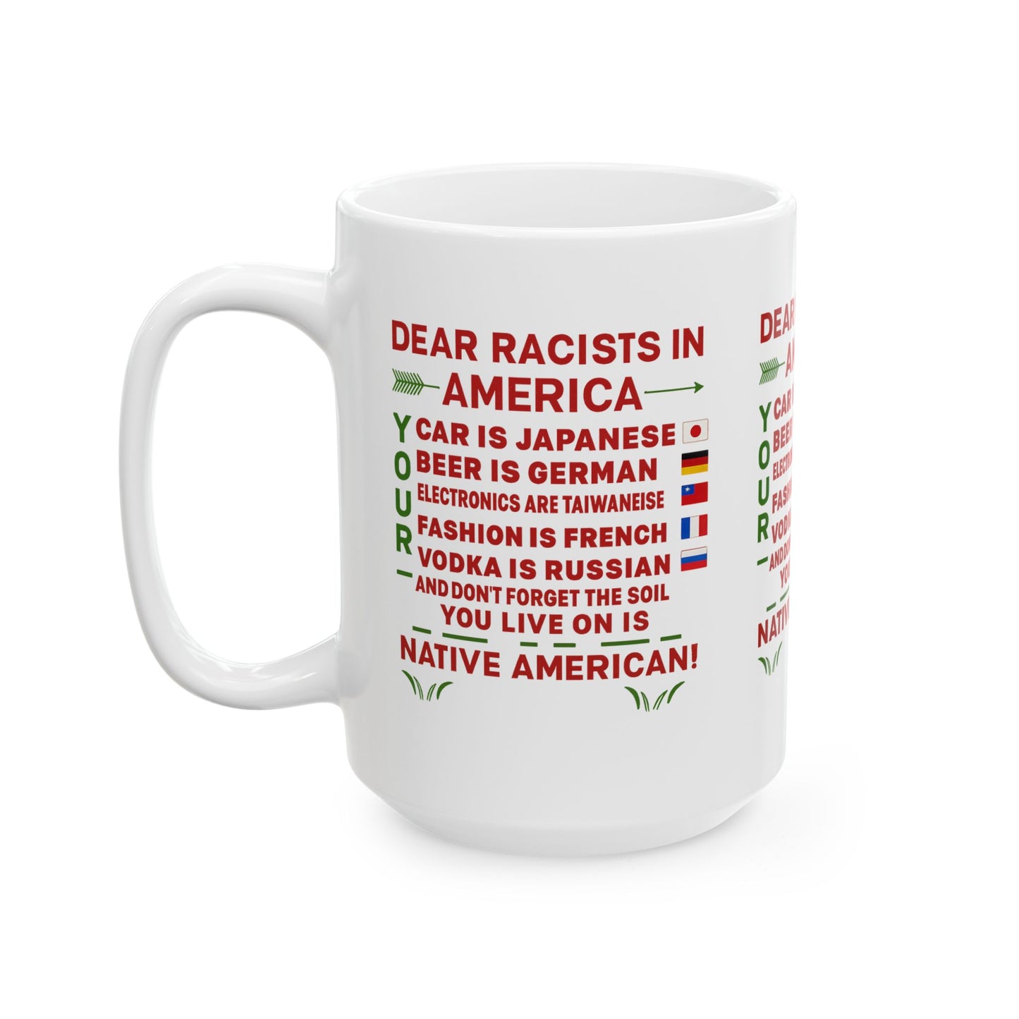 Inclusive Message Ceramic Mug | Protest Coffee Cup, Political Gift, Activism Drinkware, Social Justice Mug, Cultural Awareness