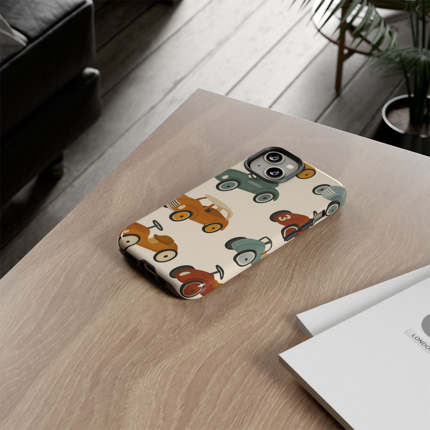 Vintage Car Phone Case, Tough Cases, Kids Gift, Car Lover Accessory, Retro Style, Phone Protection, Unique Design, pedal cars