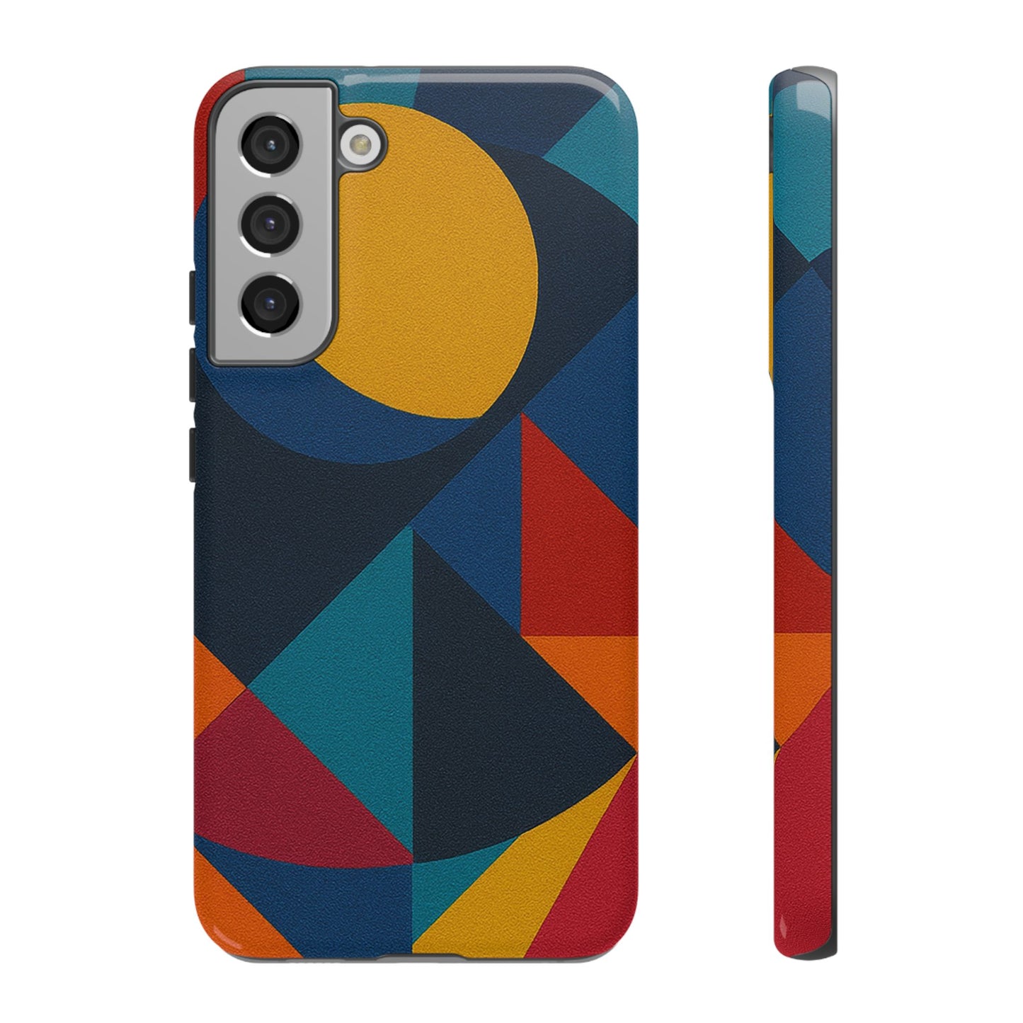 Vibrant Phone Case, Colorful Phone Cover, Geometric Design, Artistic Gift, Trendy Accessory, Vibrant Colors, Unique Design