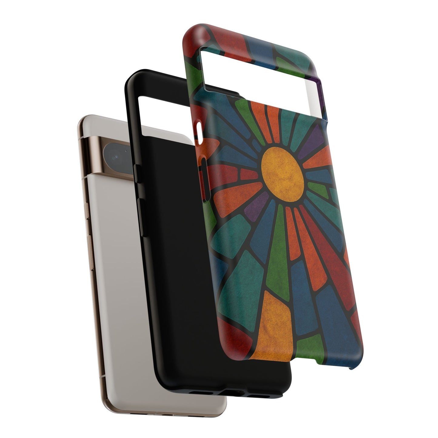 Colorful Stained Glass Phone Case, Tough Cases, Artistic Phone Cover, Vibrant Mobile Accessory, Unique Gift for Art Lovers