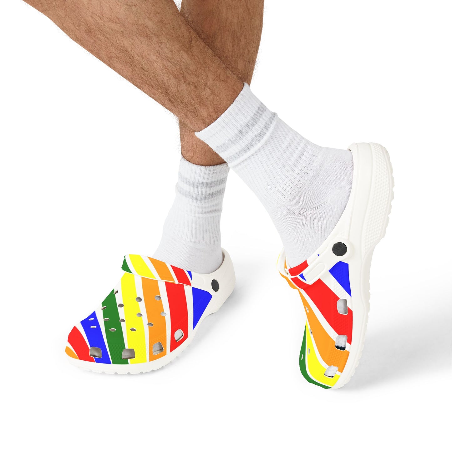 Colorful EVA Foam Shoes - Rainbow Slippers for Summer, Casual Footwear, Festival Shoes, Vibrant Indoor/Outdoor Clogs