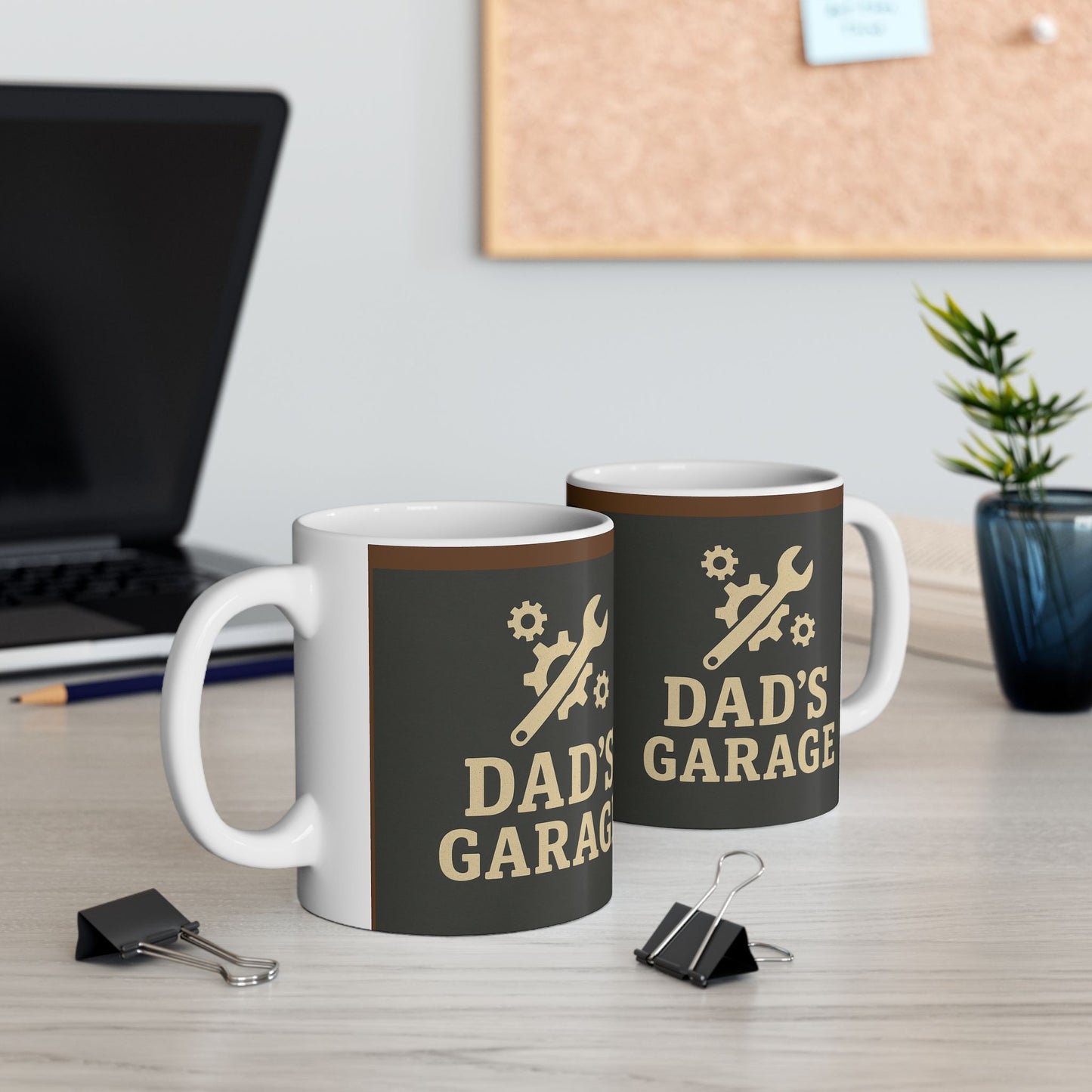 Dad's Garage Ceramic Mug - Perfect Gift for Father's Day, Dad's Birthday, Coffee Lovers, Personalize Your Drinkware, Home & Office Decor