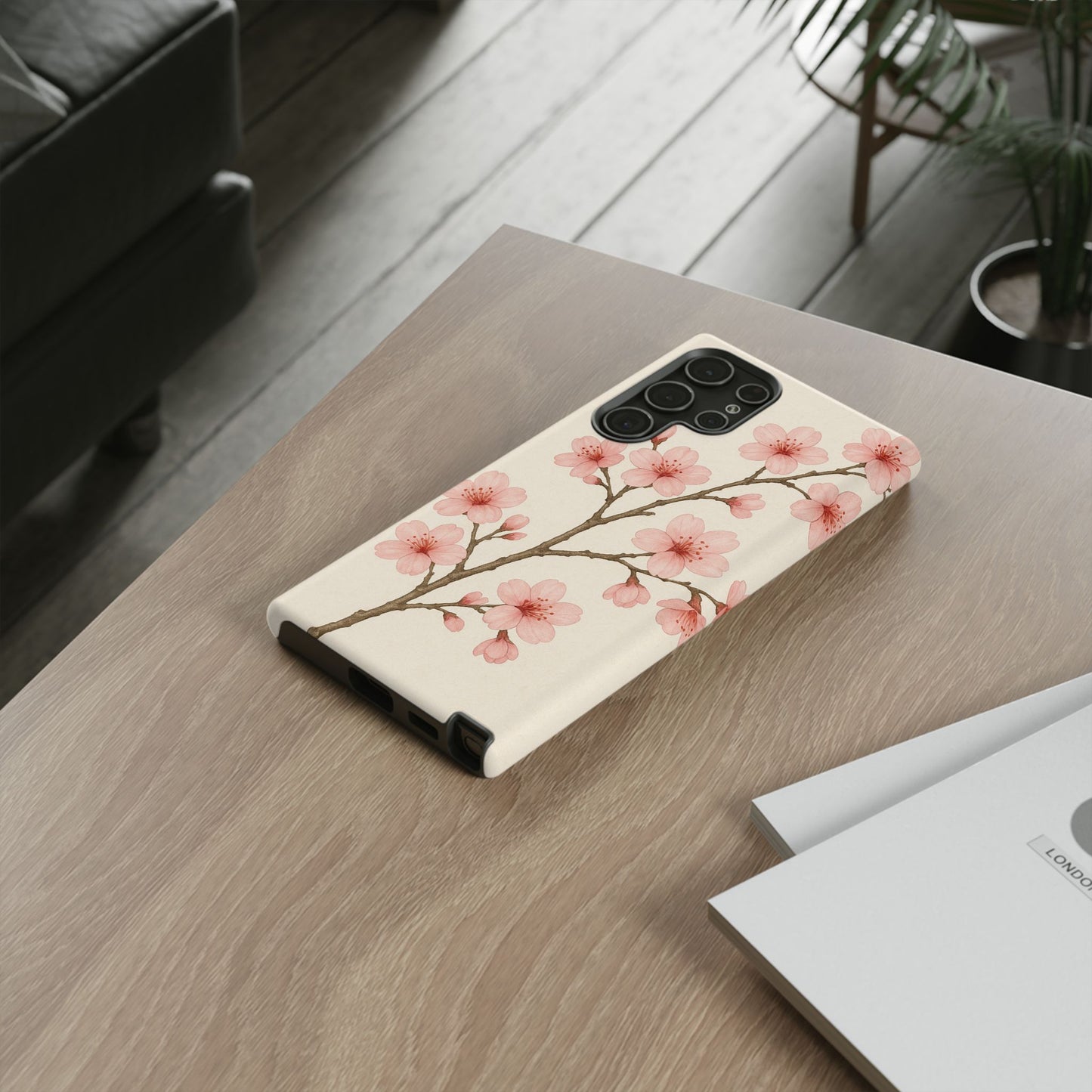 Cherry Blossom Phone Case, Floral Phone Cover, Tough Case for Gifts, Spring Decor, Cute Tech Accessories, Nature Lover's Gift