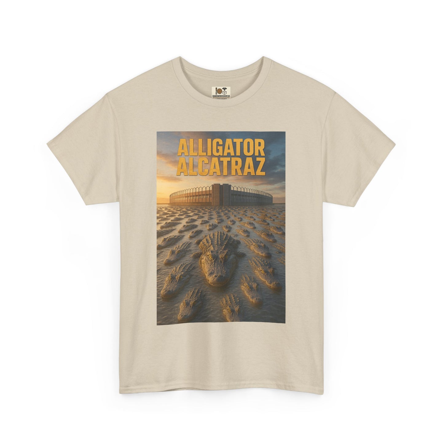 Vintage Alligator Alcatraz Tee, Retro Graphic T-Shirt, Unisex Cotton Shirt, Animal Lover Gift, Fun Statement Tee