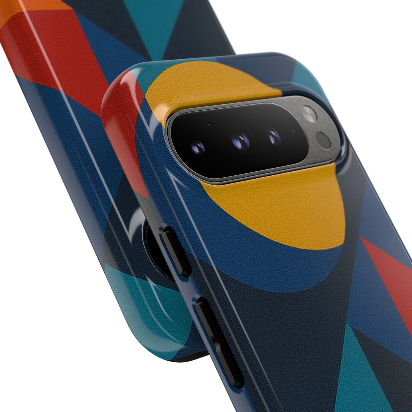 Vibrant Phone Case, Colorful Phone Cover, Geometric Design, Artistic Gift, Trendy Accessory, Vibrant Colors, Unique Design