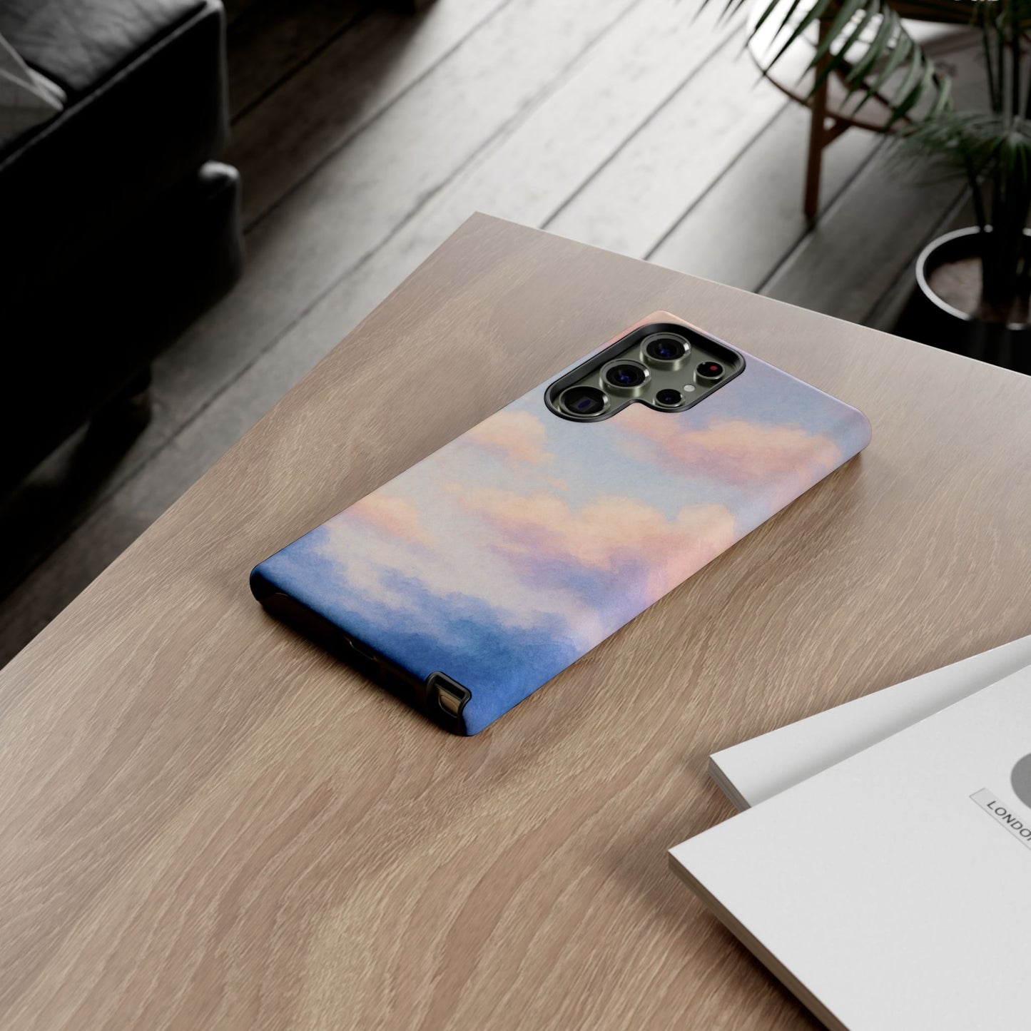Sky Blue Cloud Phone Case, Tough Phone Cover, Aesthetic Cell Phone Accessory, Gift for Teen, Trendy Tech Protection