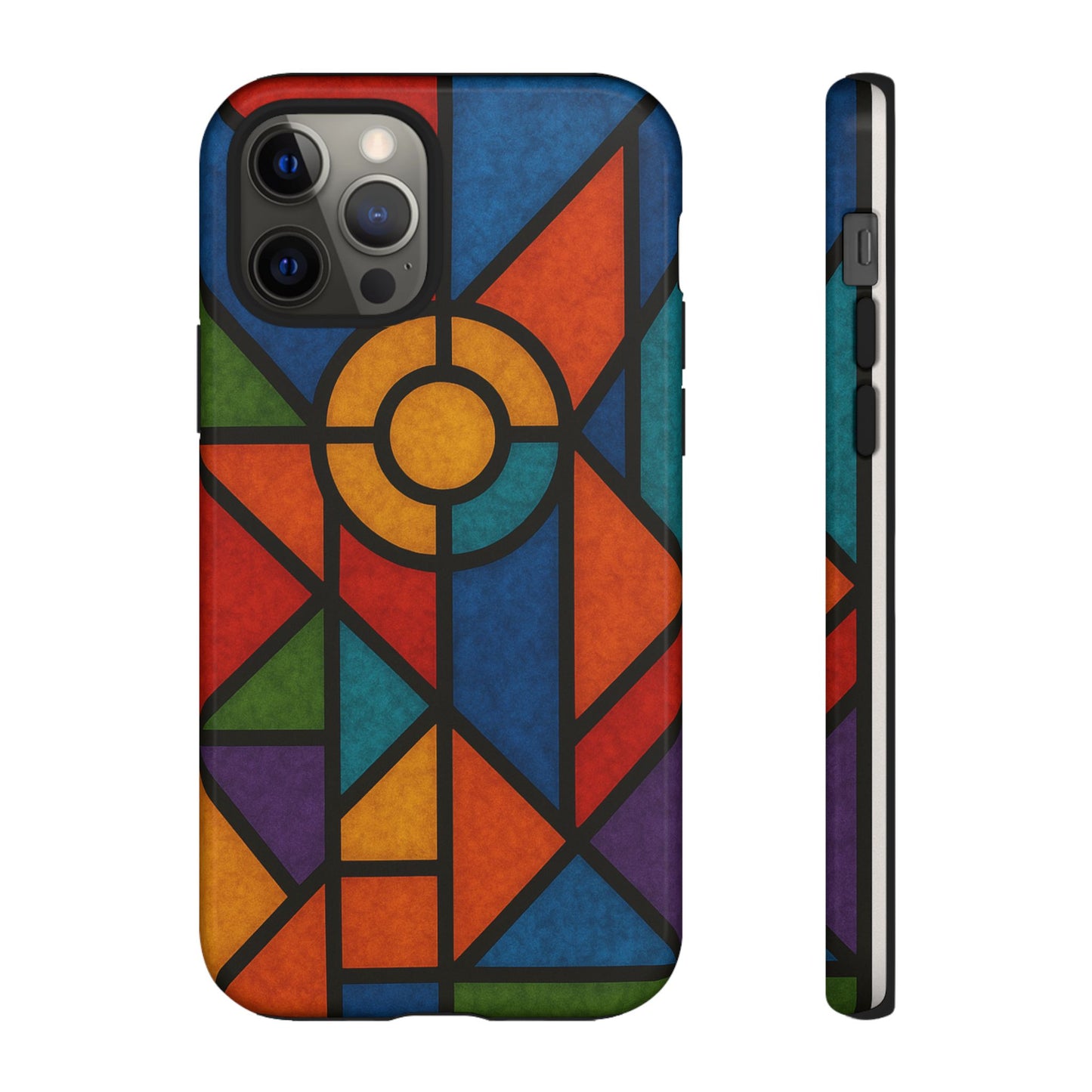 Colorful Stained Glass Phone Case, Artistic Phone Cover, Vibrant Protective Case, Unique Gift for Art Lovers, Stylish Smartphone Accessory