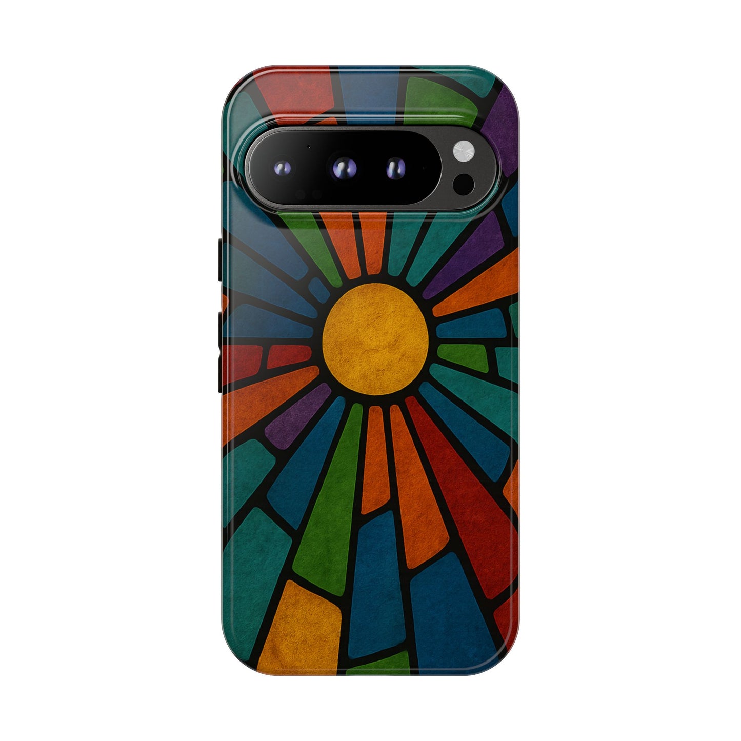 Colorful Stained Glass Phone Case, Tough Cases, Artistic Phone Cover, Vibrant Mobile Accessory, Unique Gift for Art Lovers