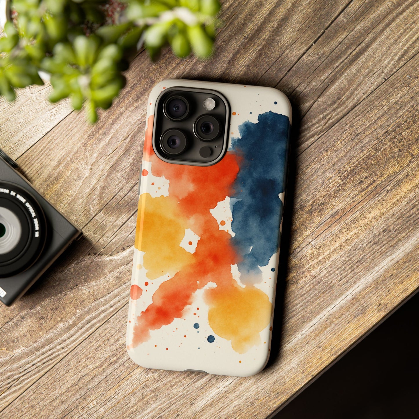 Watercolor Phone Case - Abstract Design, Tough Cases for Men & Women, Stylish Gift, Artistic Accessory for All Occasions