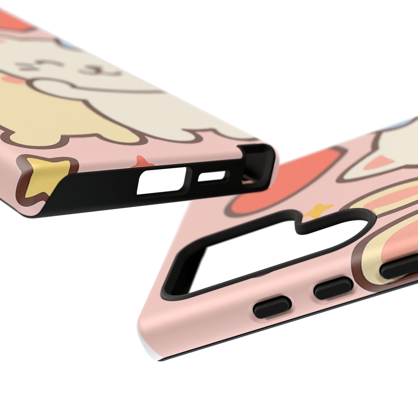 Cute Animal Phone Case -Tough Cases with Bunny and Cat Design, Kawaii Gift for Kids, Birthday, Everyday Use, Phone Accessories, teenage girl