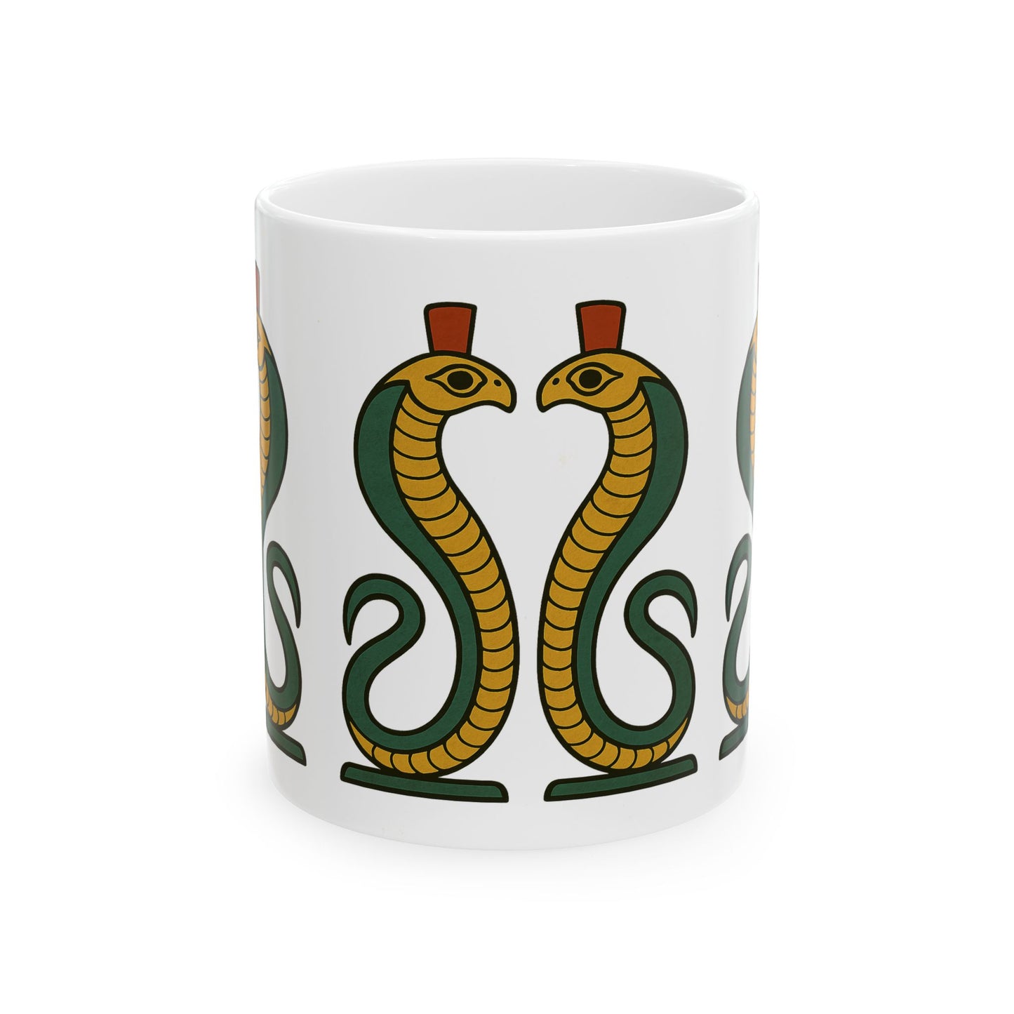 Unique Egyptian Cobra Ceramic Mug - Great for Coffee Lovers, Gift for Birthdays, Holidays, or Home Decor
