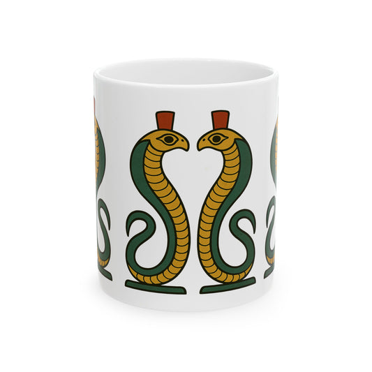 Unique Egyptian Cobra Ceramic Mug - Great for Coffee Lovers, Gift for Birthdays, Holidays, or Home Decor