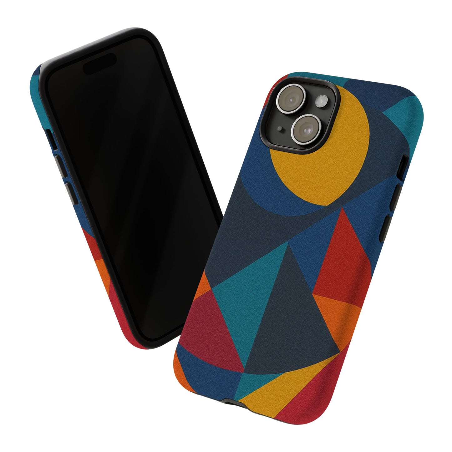 Vibrant Phone Case, Colorful Phone Cover, Geometric Design, Artistic Gift, Trendy Accessory, Vibrant Colors, Unique Design