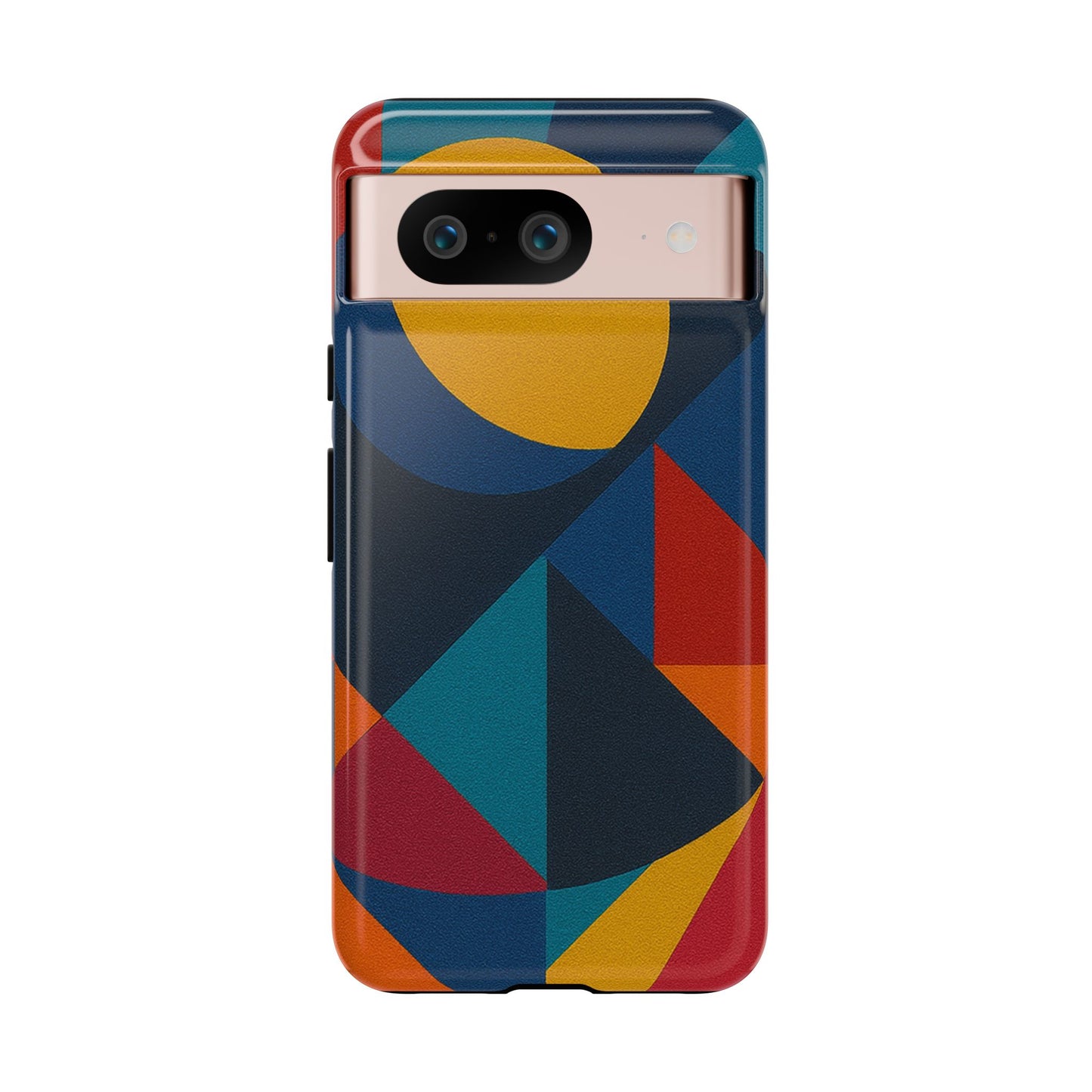 Vibrant Phone Case, Colorful Phone Cover, Geometric Design, Artistic Gift, Trendy Accessory, Vibrant Colors, Unique Design