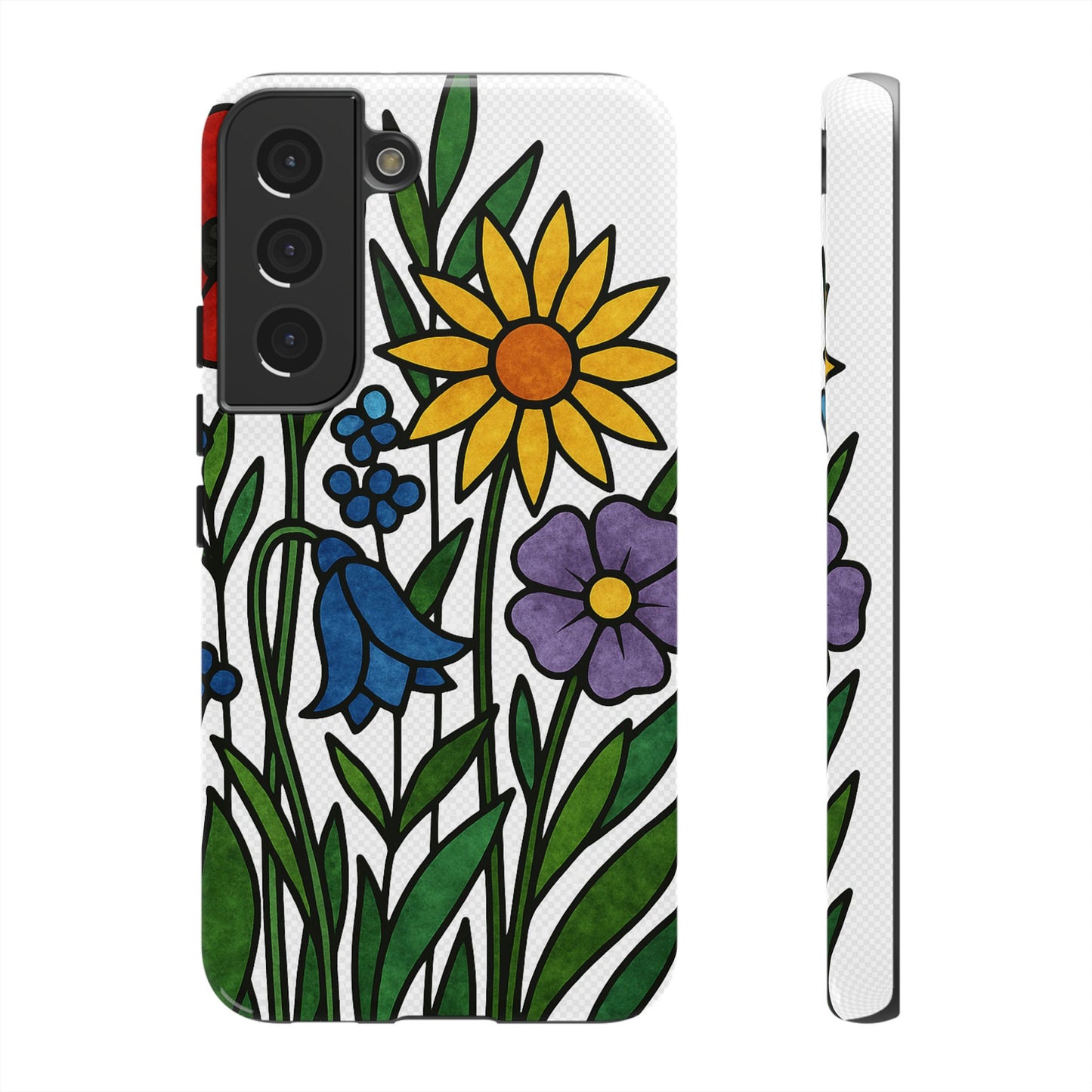 Floral Phone Case, Vibrant Flower Design, Tough Protection, Gift for Nature Lovers, Spring Decor