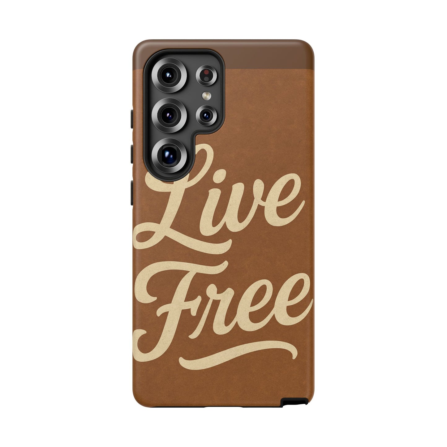 Live Free Phone Case, Tough Cases, Inspirational Phone Accessories, Gift for Adventurers, Customizable Design, Unique Tech Gifts