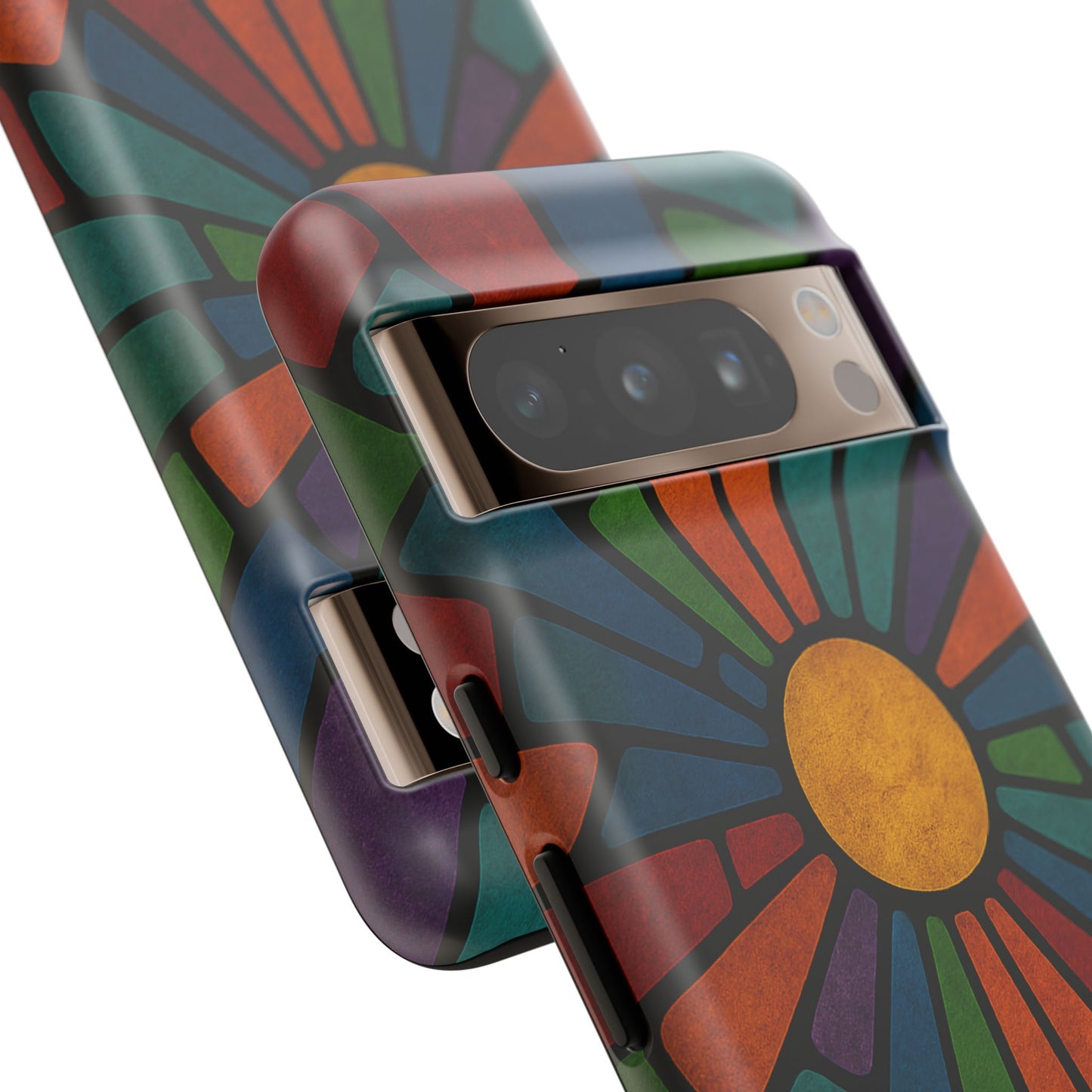 Colorful Stained Glass Phone Case, Tough Cases, Artistic Phone Cover, Vibrant Mobile Accessory, Unique Gift for Art Lovers