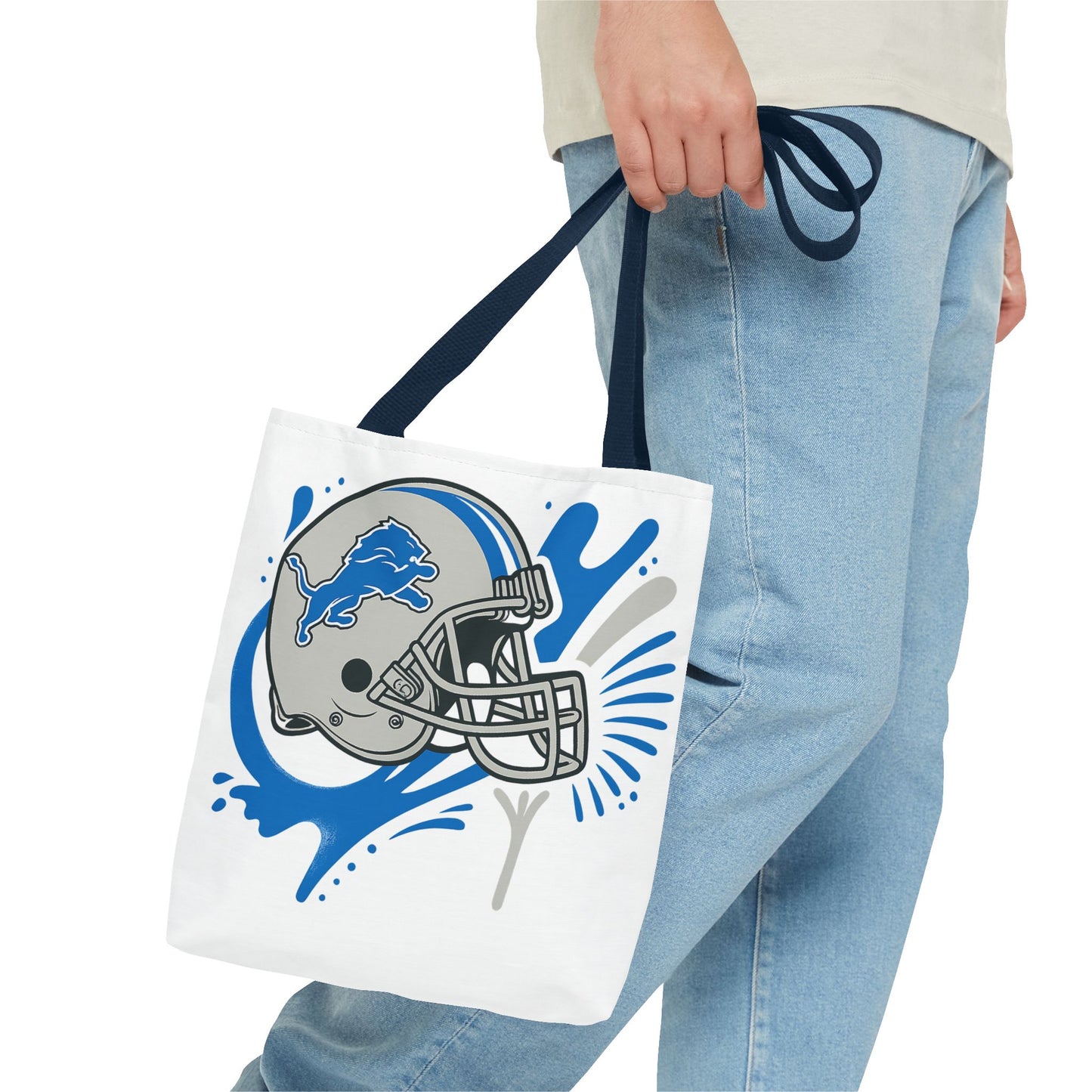 Sporty Tote Bag, Floral Football Tote, Game Day Bag, NFL Team Spirit Bag, Birthday Gift for Sports Fans, Everyday Use Bag