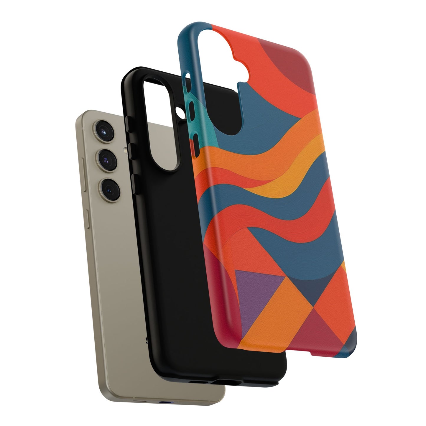 Vibrant Phone Case, Abstract Design Cover, Tough Cases for All Occasions, Stylish Gift for Tech Lovers, Modern Phone Accessories