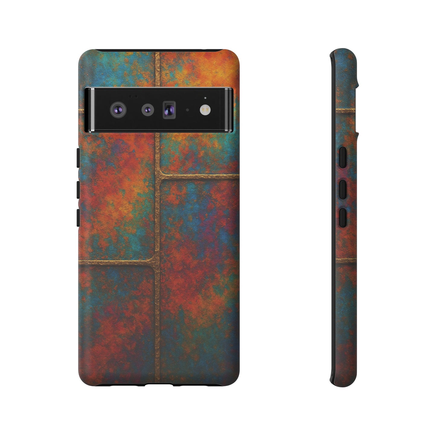 Colorful Textured Phone Case, Vibrant iPhone Cover, Tough Protective Shell, Unique Mobile Accessory, Artisan Phone Protection
