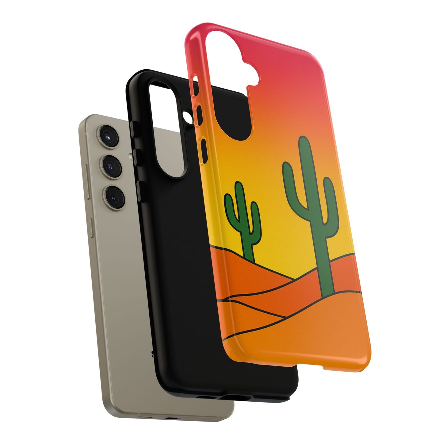 Desert Vibes Phone Case, Tough Cases, Cactus Design, Colorful Phone Cover, Summer Aesthetic, Unique Gift Idea