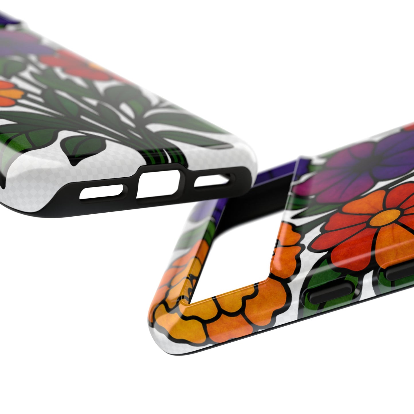 Floral Phone Case, Tough Cases with Colorful Flower Design, Gift for Flower Lovers, Summer Accessories, Trendy Phone Cover