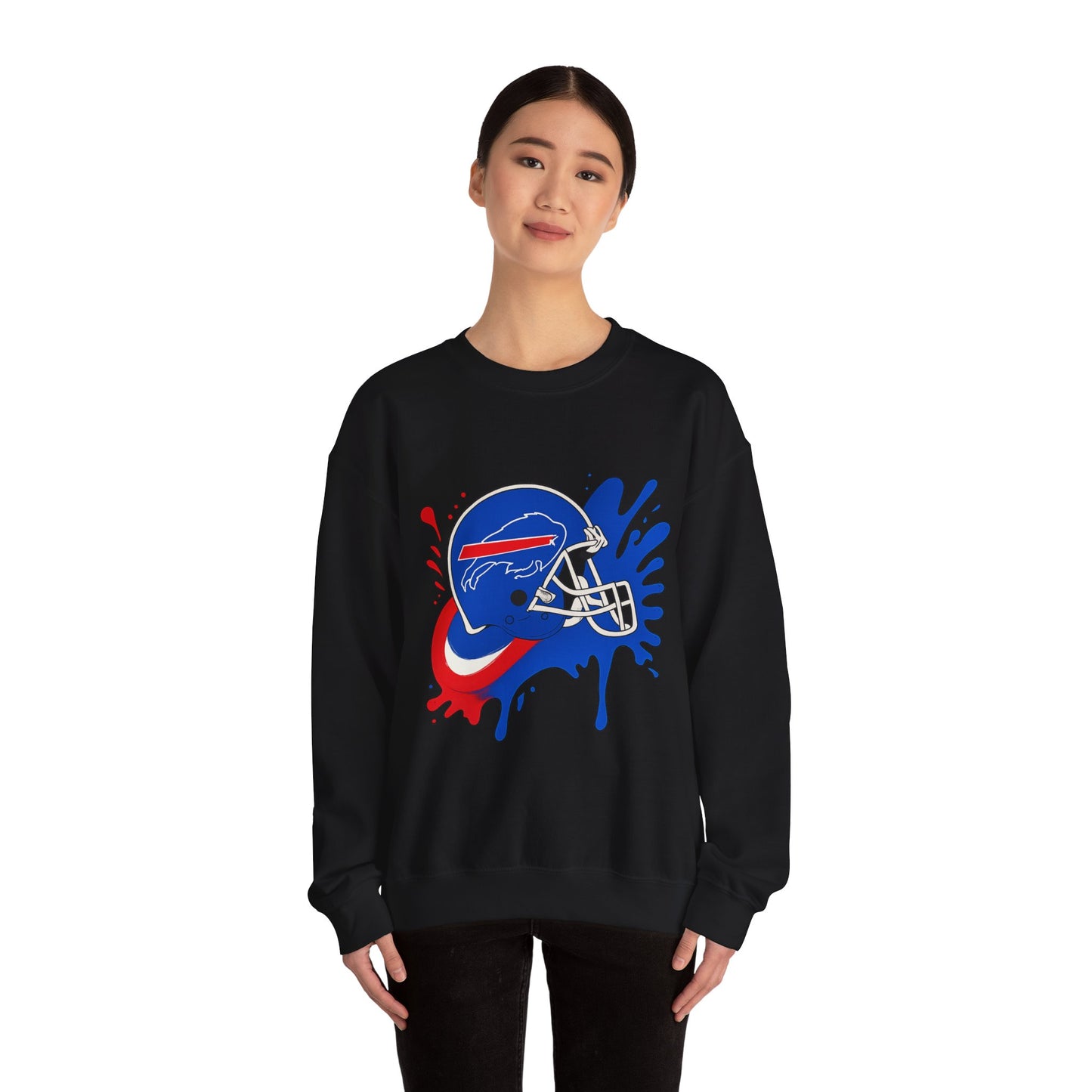 Buffalo Bills Inspired Crewneck Sweatshirt, NFL Fan Gear, Casual Sportswear, Game Day Apparel, Unisex Sweatshirt, Tailgate Clothing