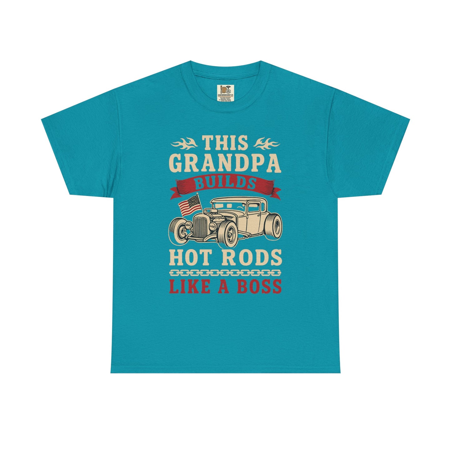 This Grandpa Builds Hot Rods Heavy Cotton Tee, Gift for Grandpa, Car [...]