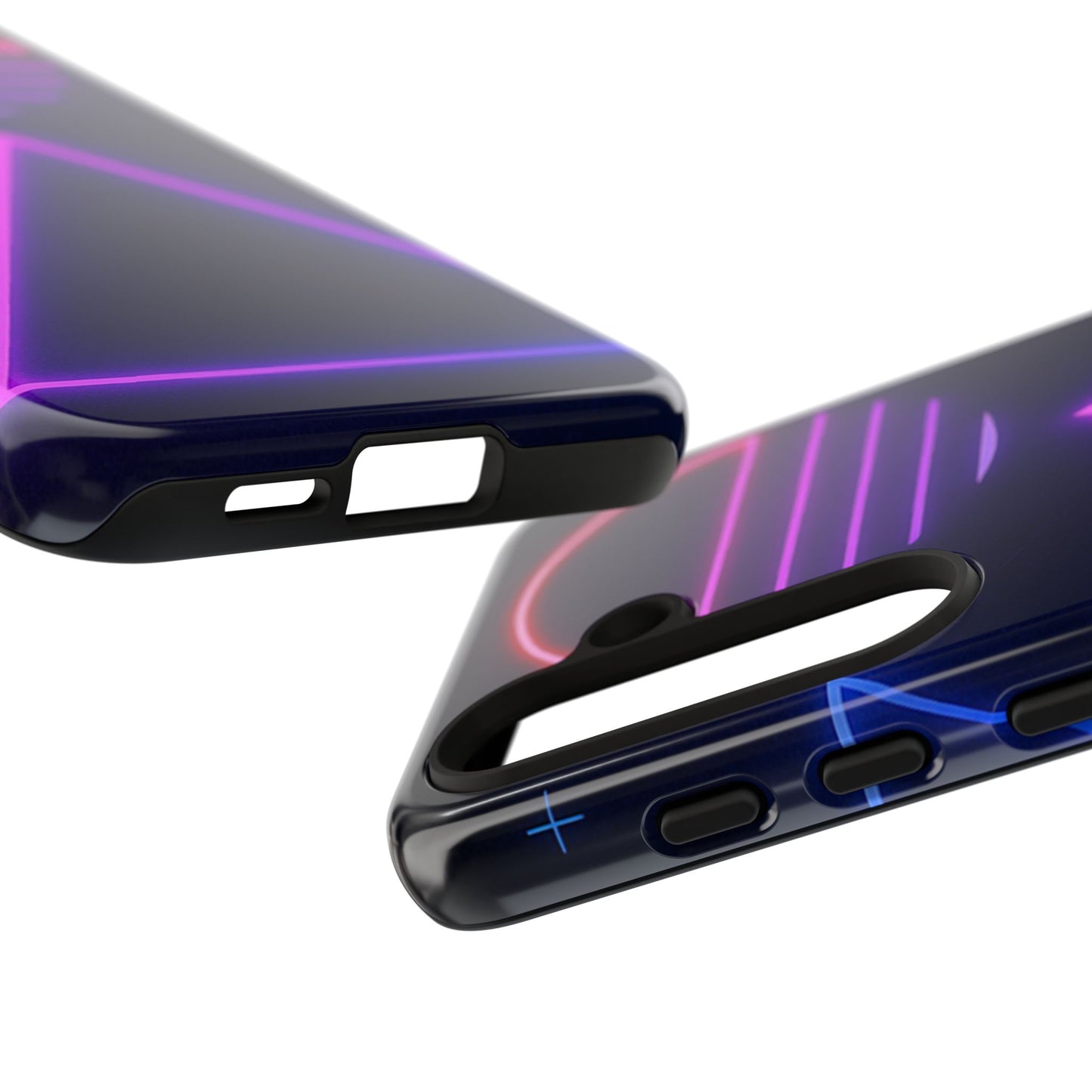 Retro Neon Phone Case, Tough Cases for iPhone, 80s Aesthetic Phone Cover, Abstract Neon Design, Gift for Tech Lovers