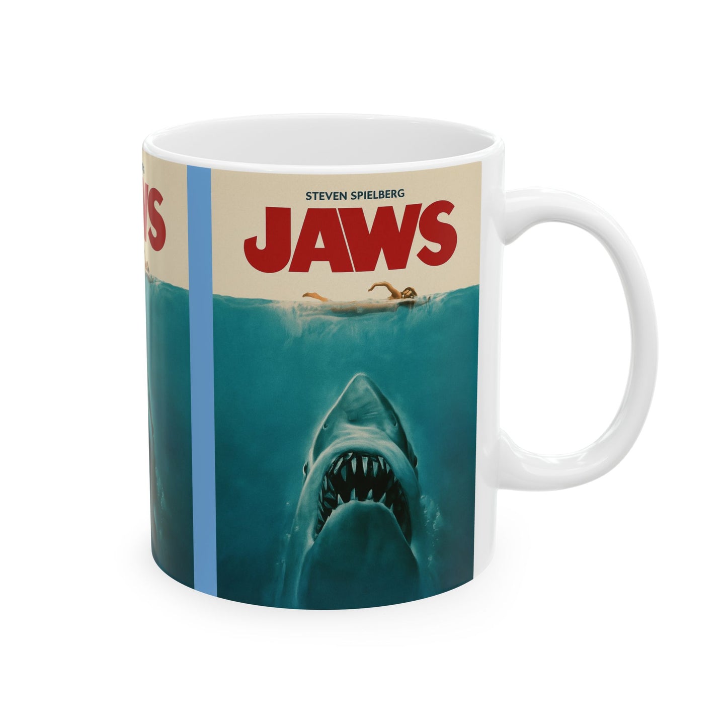 Classic Jaws Ceramic Mug - Perfect for Movie Lovers, Shark Fans, Home Decor, Gift for Him, Gift for Her