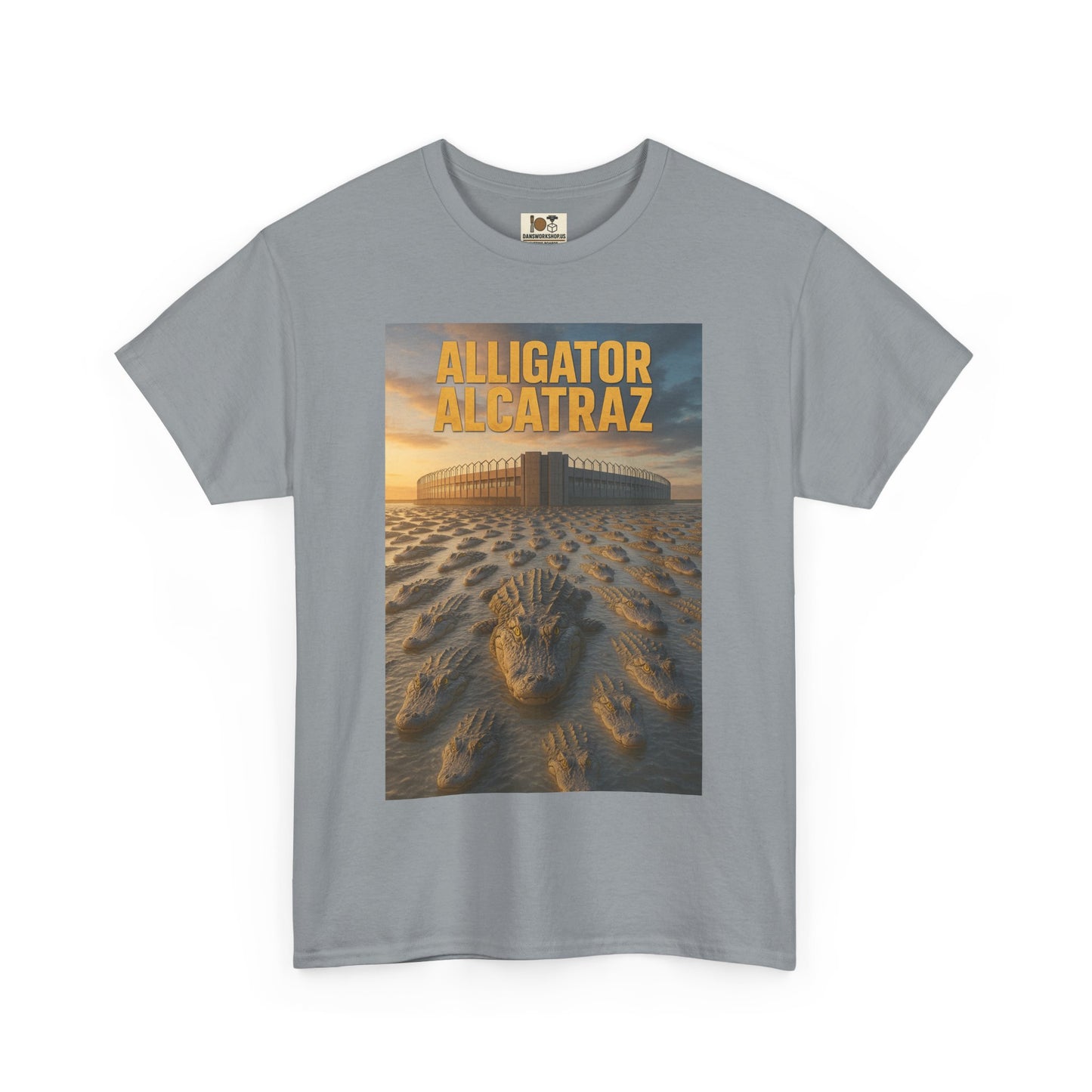 Vintage Alligator Alcatraz Tee, Retro Graphic T-Shirt, Unisex Cotton Shirt, Animal Lover Gift, Fun Statement Tee