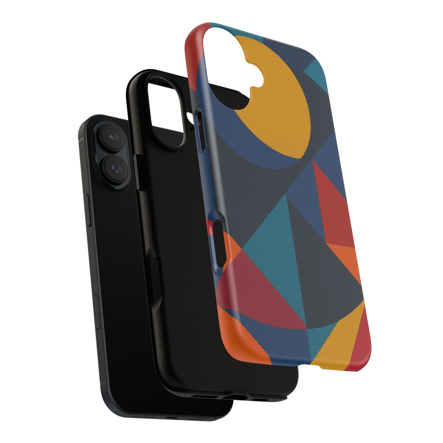 Vibrant Phone Case, Colorful Phone Cover, Geometric Design, Artistic Gift, Trendy Accessory, Vibrant Colors, Unique Design