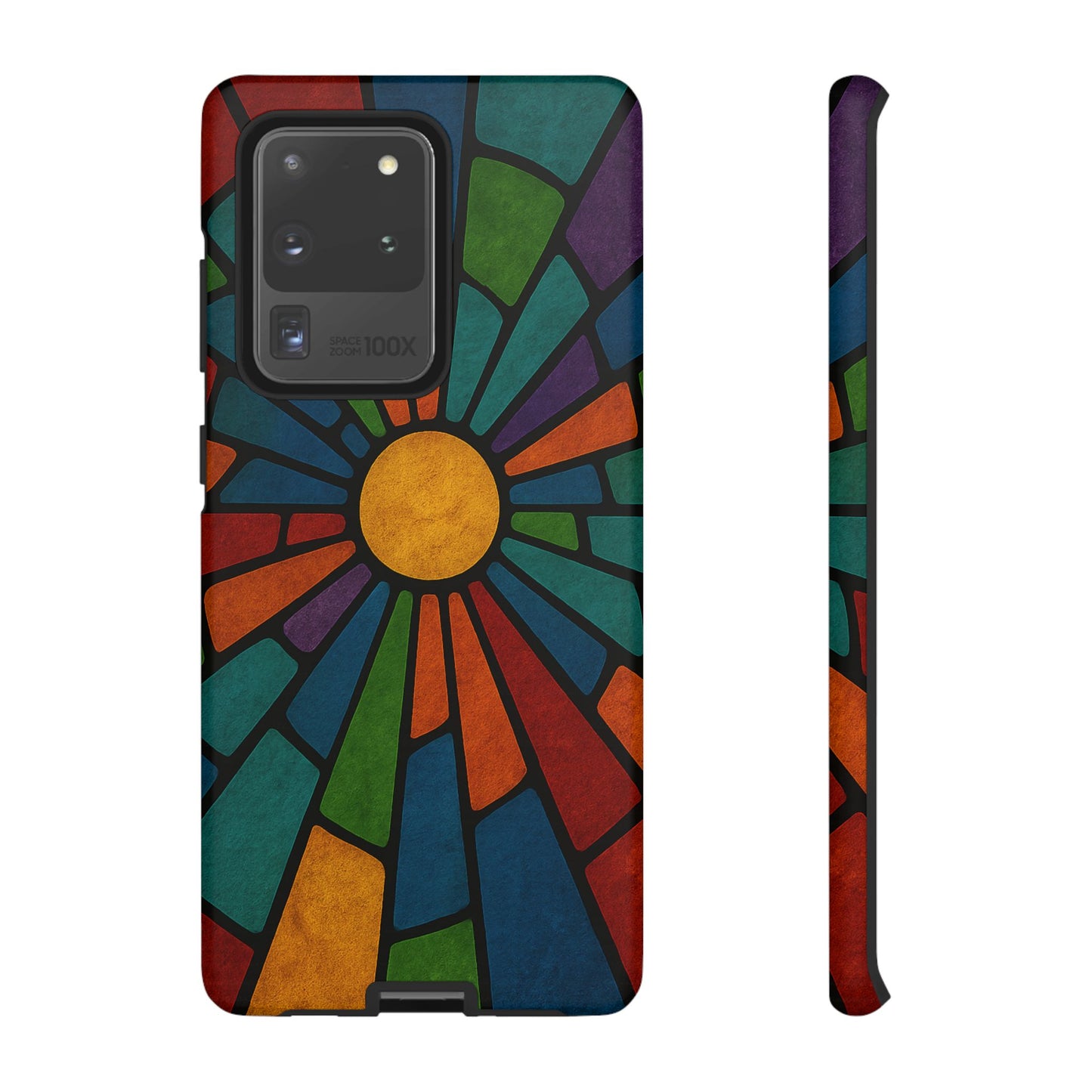 Colorful Stained Glass Phone Case, Tough Cases, Artistic Phone Cover, Vibrant Mobile Accessory, Unique Gift for Art Lovers