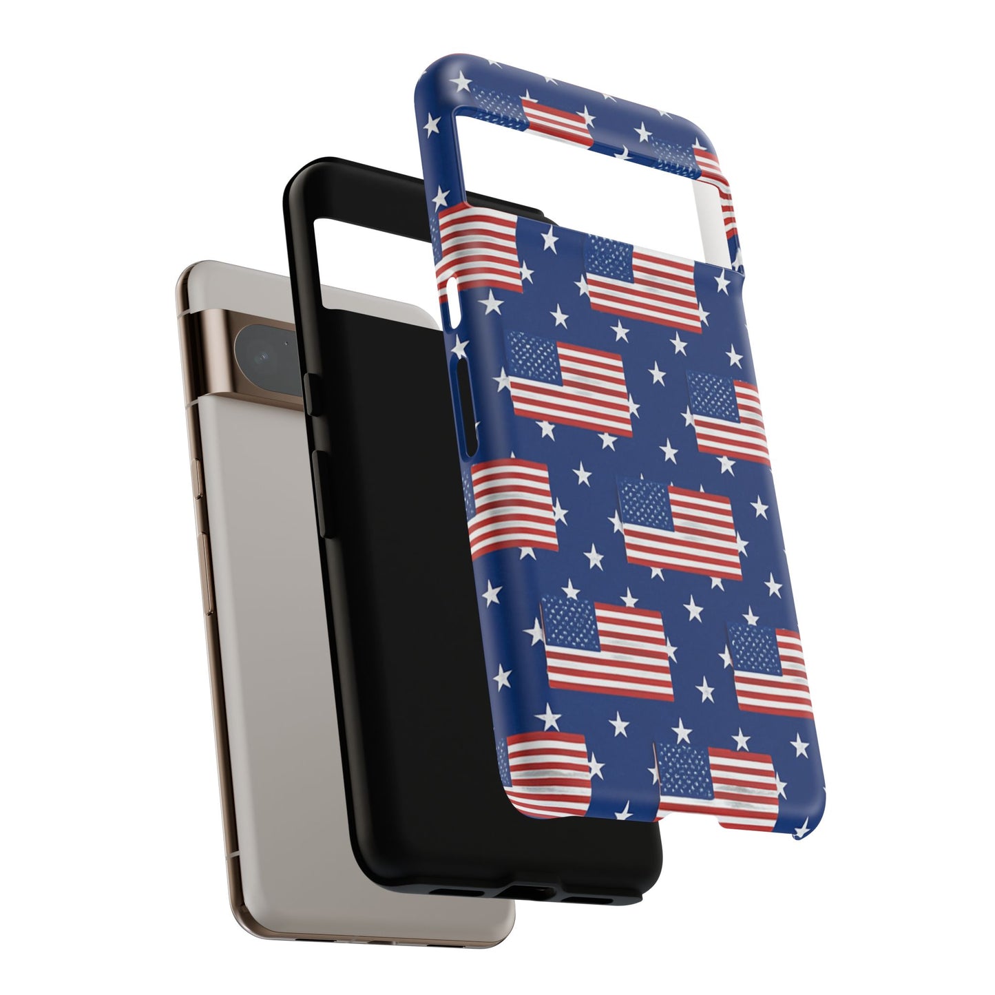 Patriotic Phone Case, Independence Day Accessories, American Flag Design, Star-Spangled Cover, Summer BBQ Gift