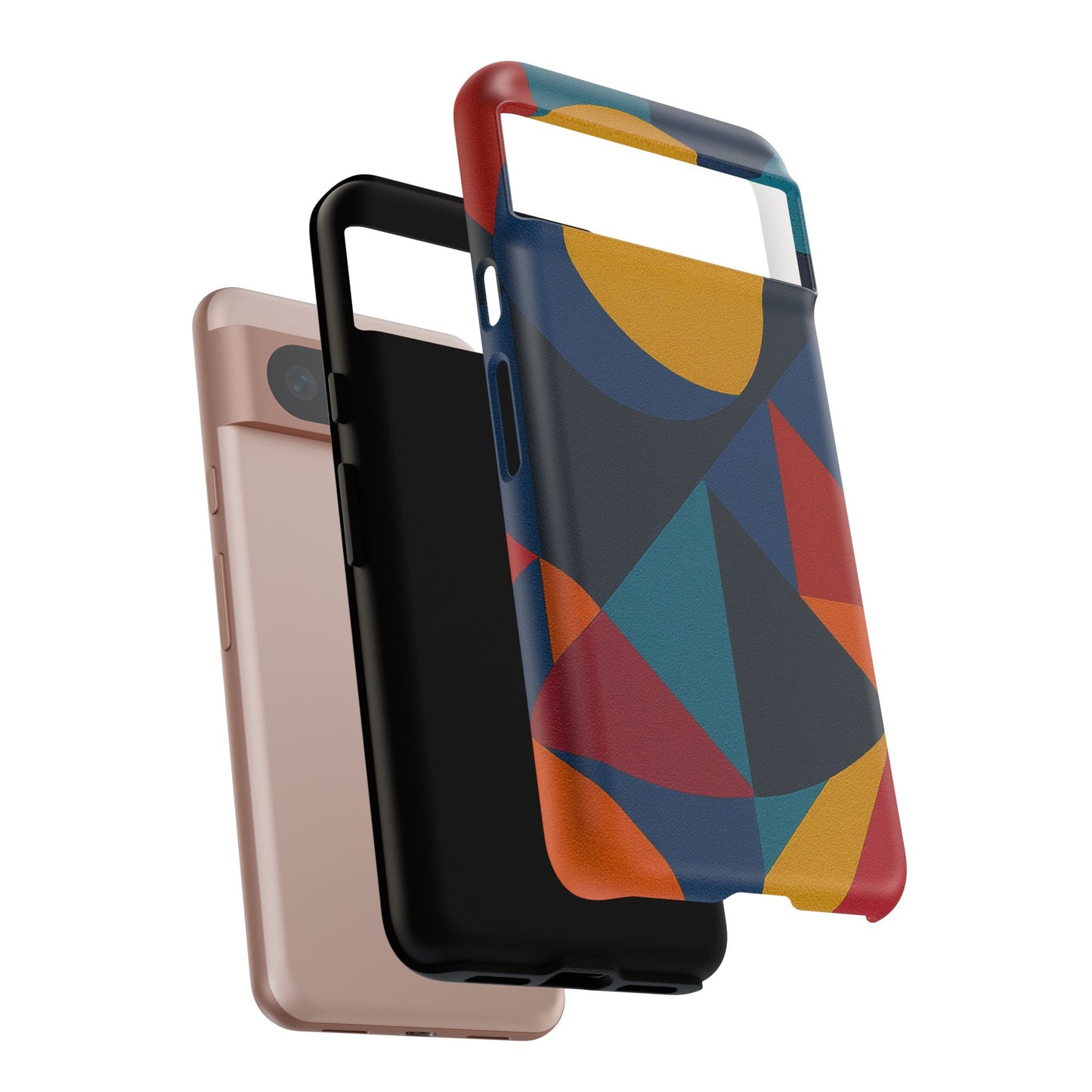 Vibrant Phone Case, Colorful Phone Cover, Geometric Design, Artistic Gift, Trendy Accessory, Vibrant Colors, Unique Design