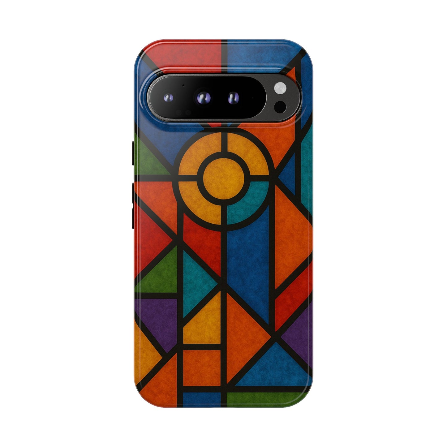 Colorful Stained Glass Phone Case, Artistic Phone Cover, Vibrant Protective Case, Unique Gift for Art Lovers, Stylish Smartphone Accessory