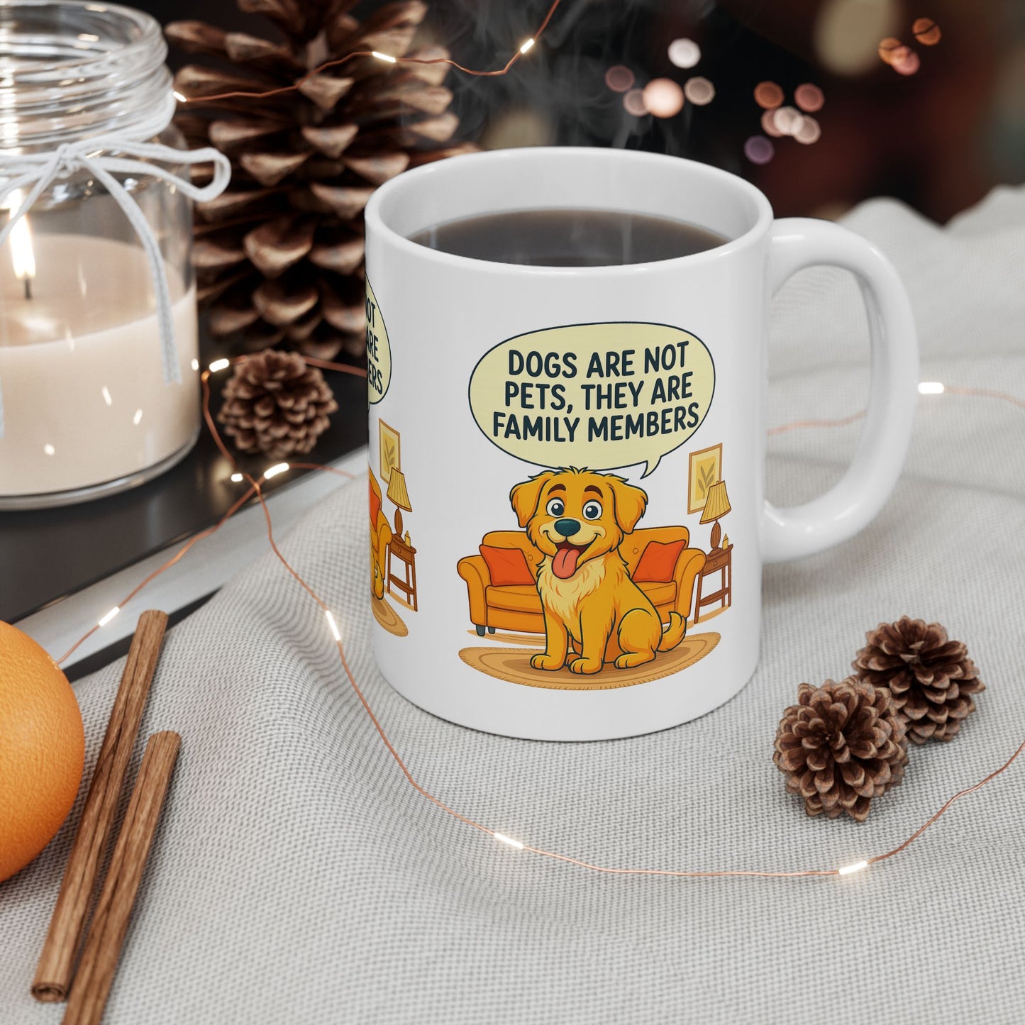 Dog Lovers Ceramic Mug - "Dogs Are Not Pets, They Are Family Members" - Cute Gift for Pet Owners, Animal Lovers, Dog Mom, Dog Dad, [...]