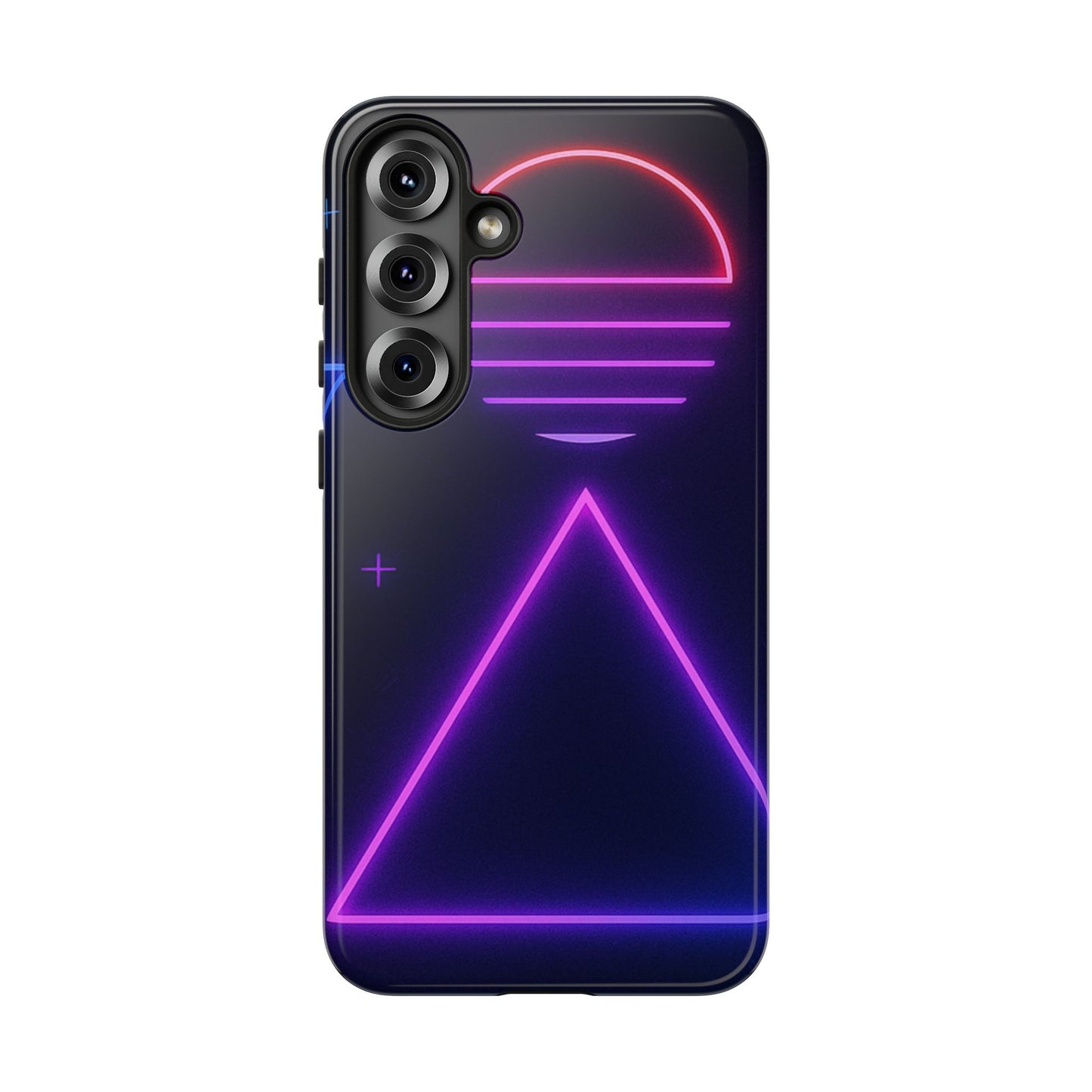 Retro Neon Phone Case, Tough Cases for iPhone, 80s Aesthetic Phone Cover, Abstract Neon Design, Gift for Tech Lovers