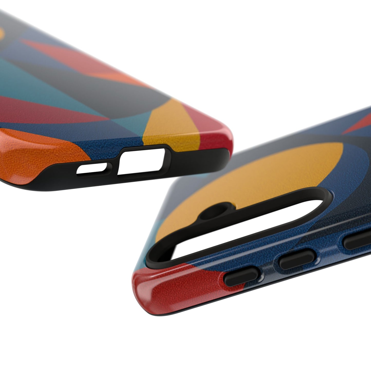 Vibrant Phone Case, Colorful Phone Cover, Geometric Design, Artistic Gift, Trendy Accessory, Vibrant Colors, Unique Design