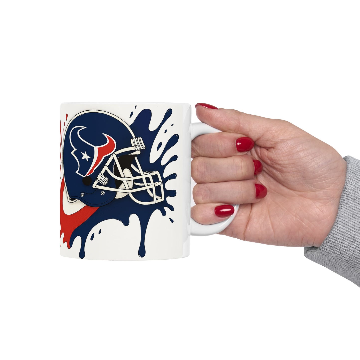Football Themed Ceramic Mug | Sports Fan Gift, Personalized Coffee Cup, NFL Mug, Team Spirit Drinkware, Game Day Essential