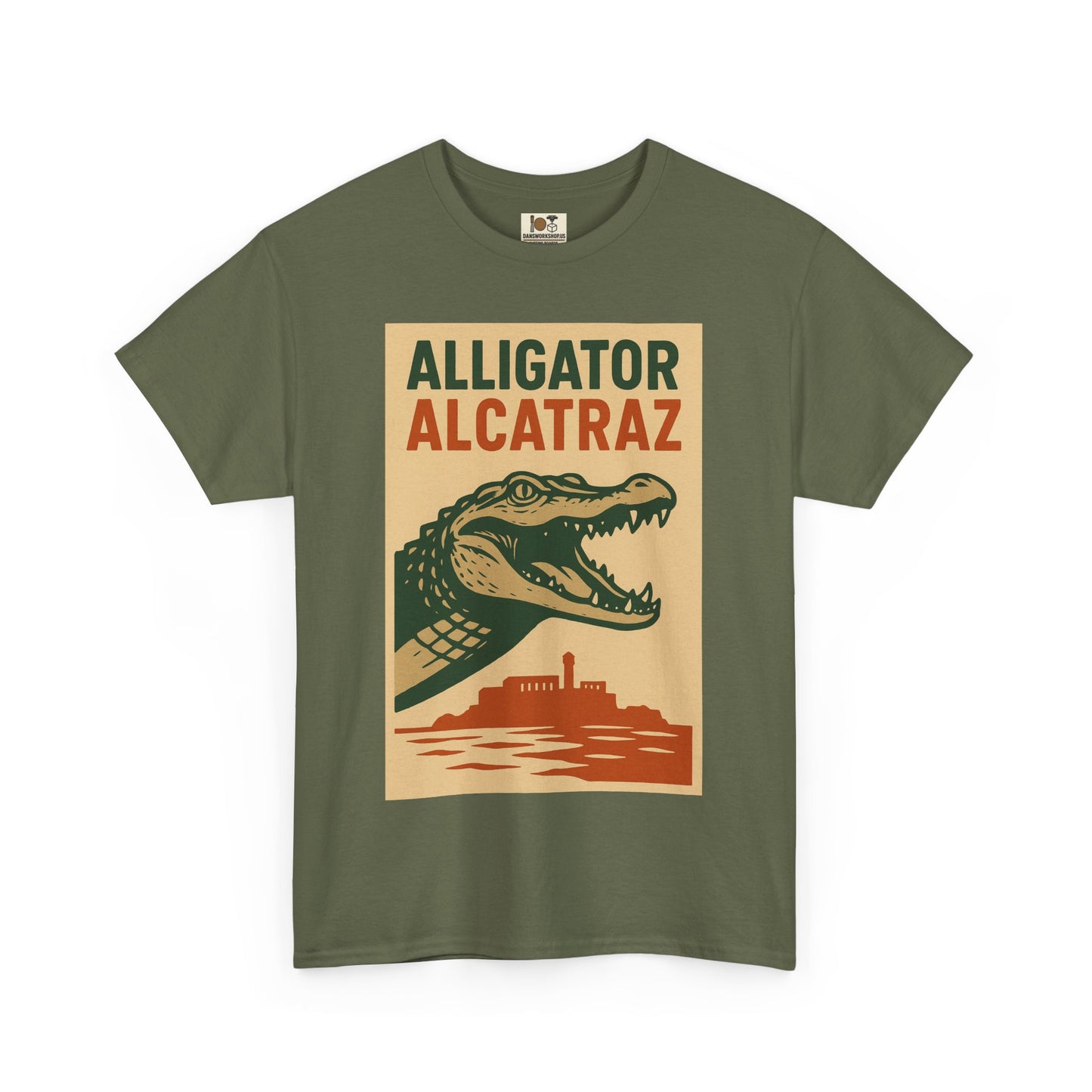 Alligator Alcatraz Graphic Tee - Fun Vintage Style Tee for Nature Lovers, Wildlife Enthusiasts, Summer Wear, Casual Outfits, Gift Idea