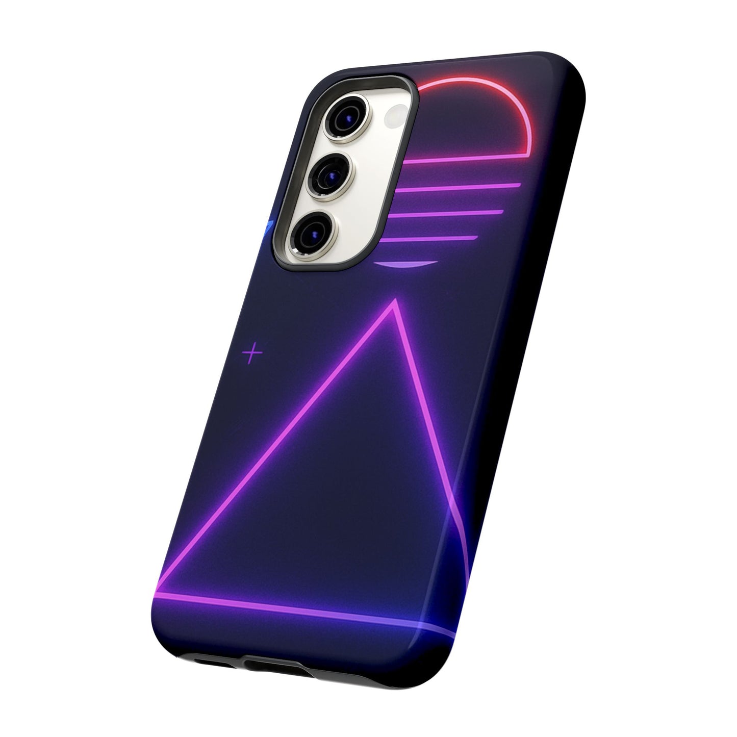 Retro Neon Phone Case, Tough Cases for iPhone, 80s Aesthetic Phone Cover, Abstract Neon Design, Gift for Tech Lovers